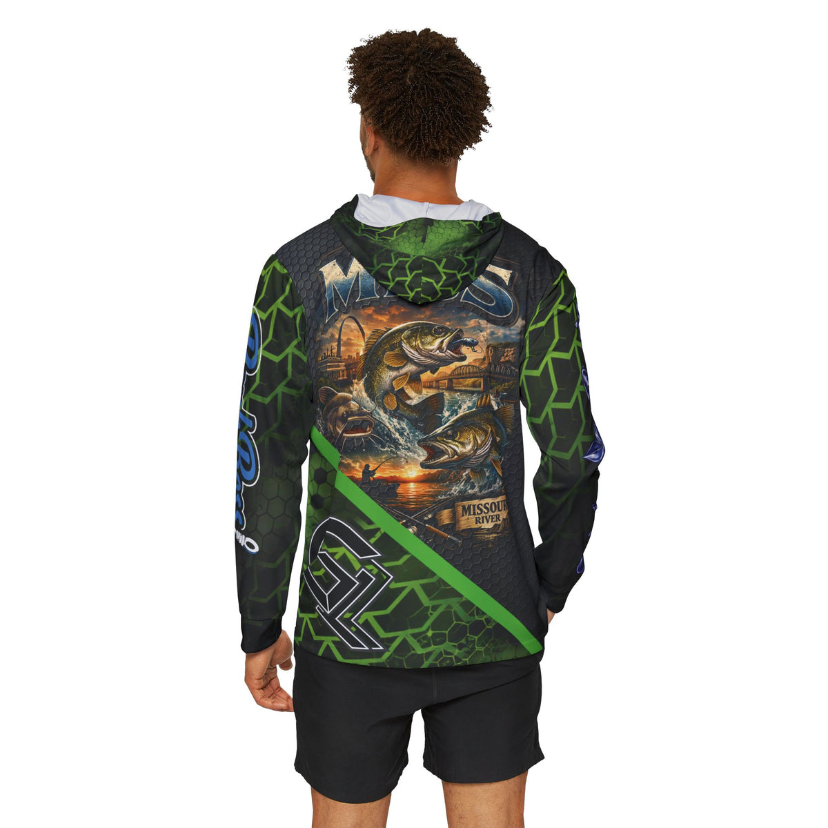 Demon Katz Fishing Hoodie — All-Over Print Men's Fishing Warmup Hoodie