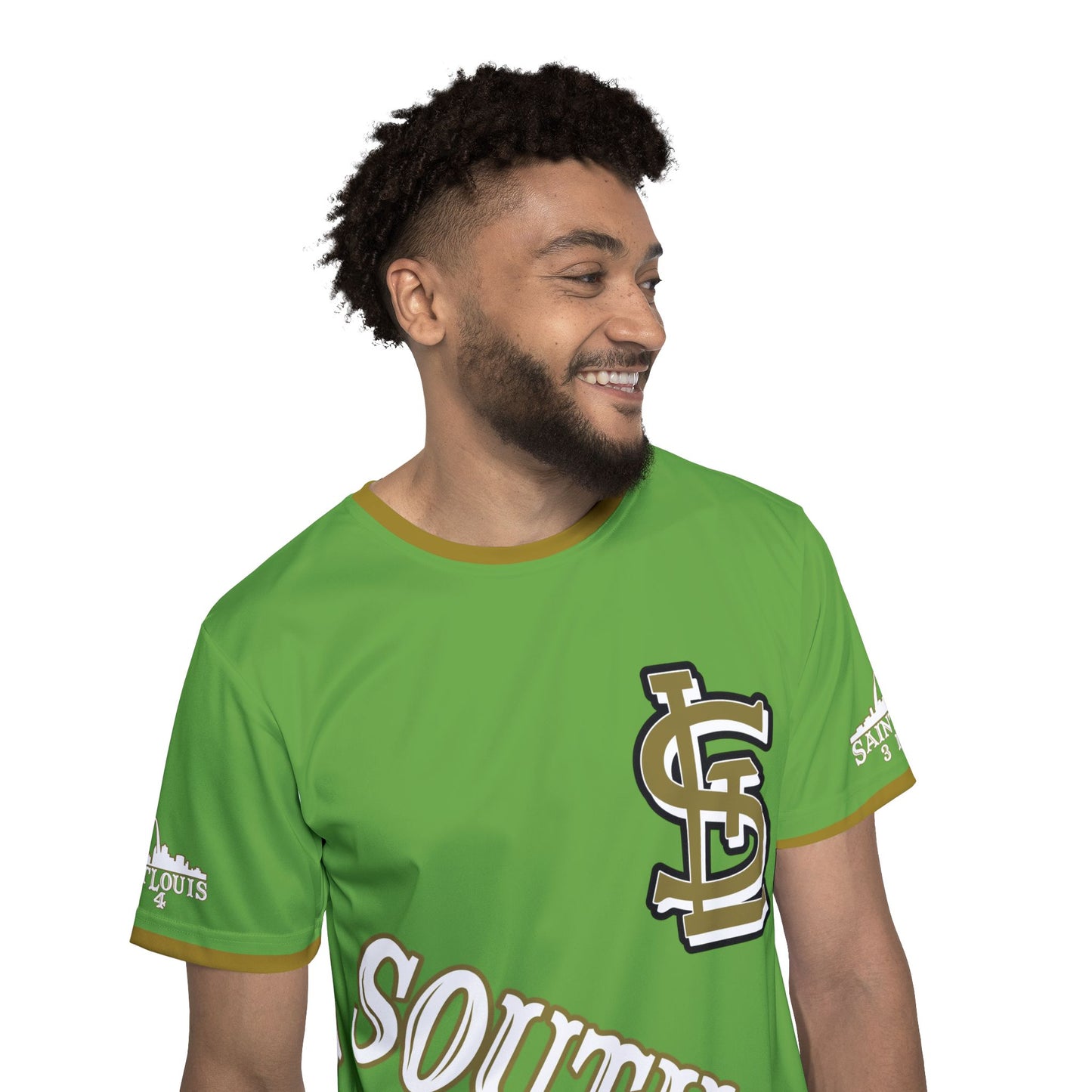 Southside STL All Over Print Sport Jersey(Lime) – Gold Skyline Edition