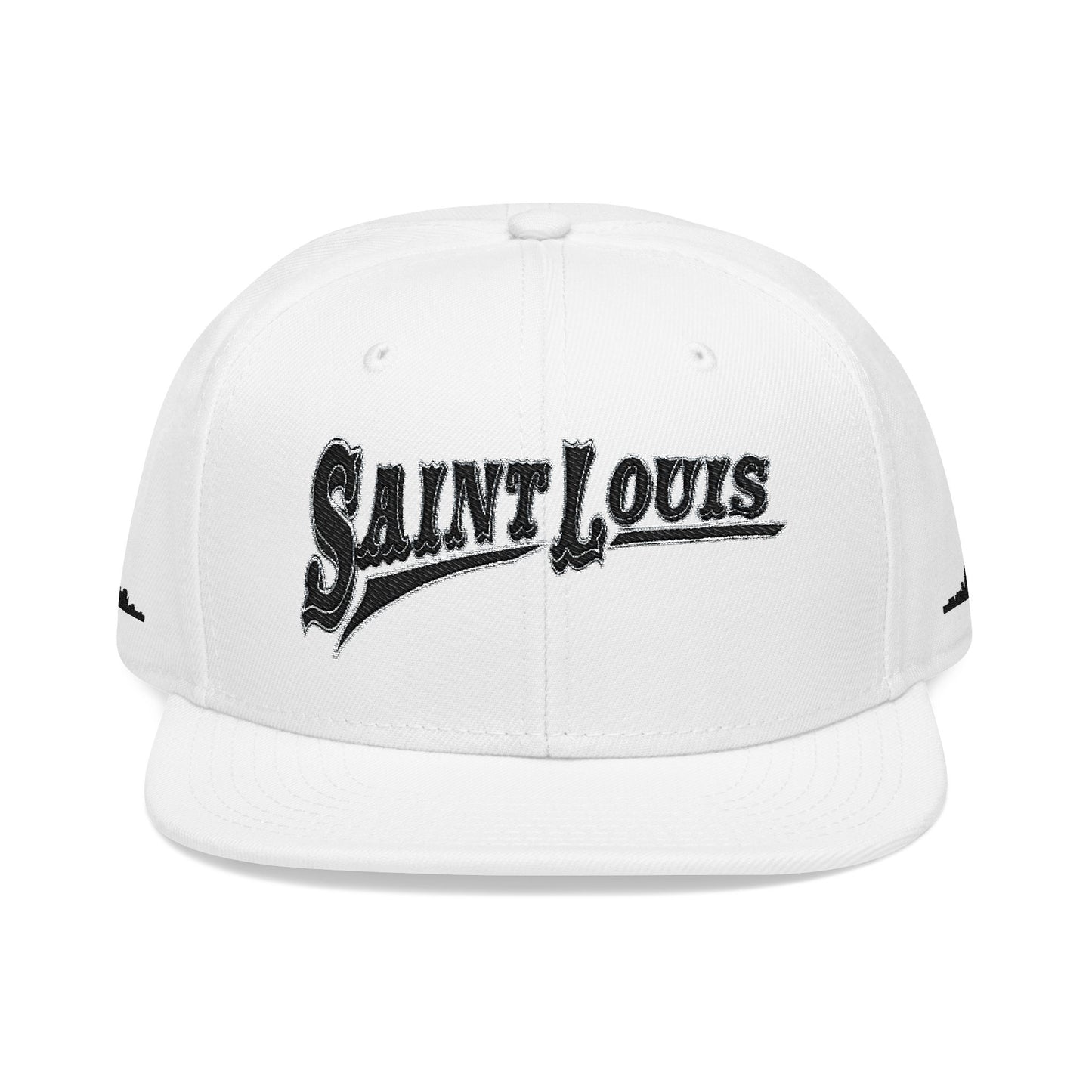 Saint Louis Flat Bill Snapback Cap with Skyline sides