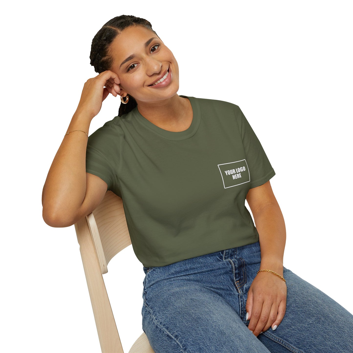 Front and Back Logo Work Shirt