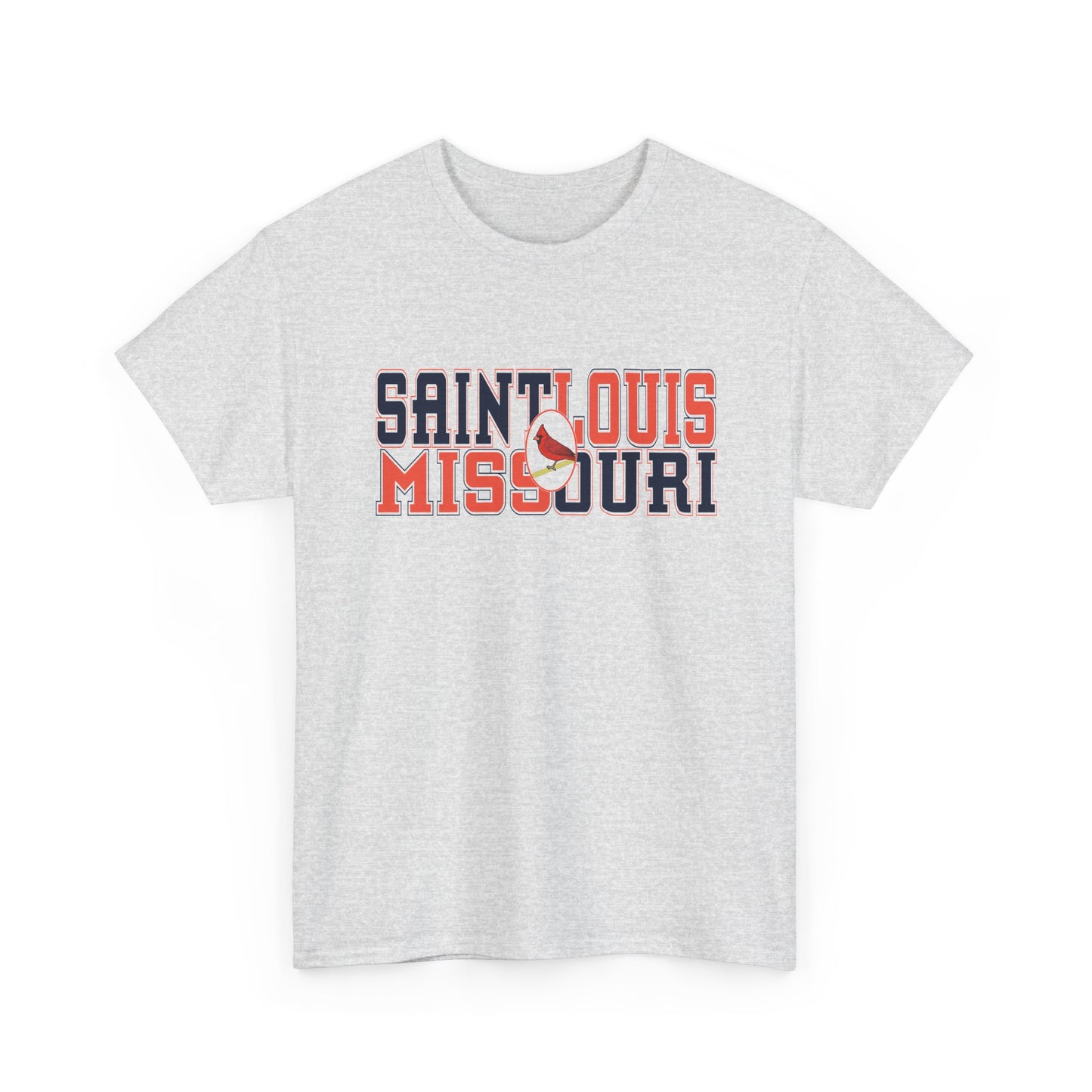 Saint Louis Tee in Red and Blue Lettering