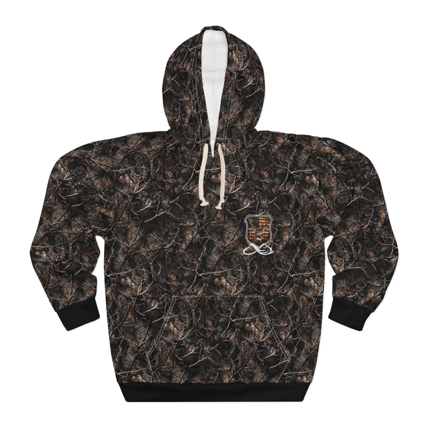 American Flag Graphic Camo Pullover Hoodie
