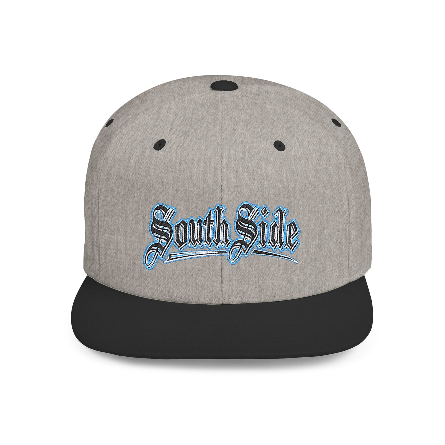 South Side Flat Bill Snapback blue outline