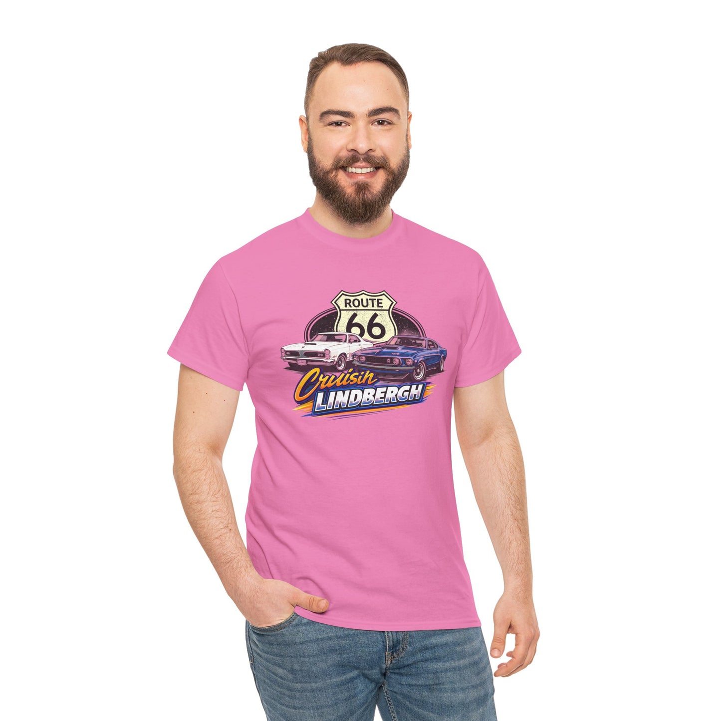 Route 66 Cruiser Tee — Classic Car "Cruising Lindbergh" T-Shirt