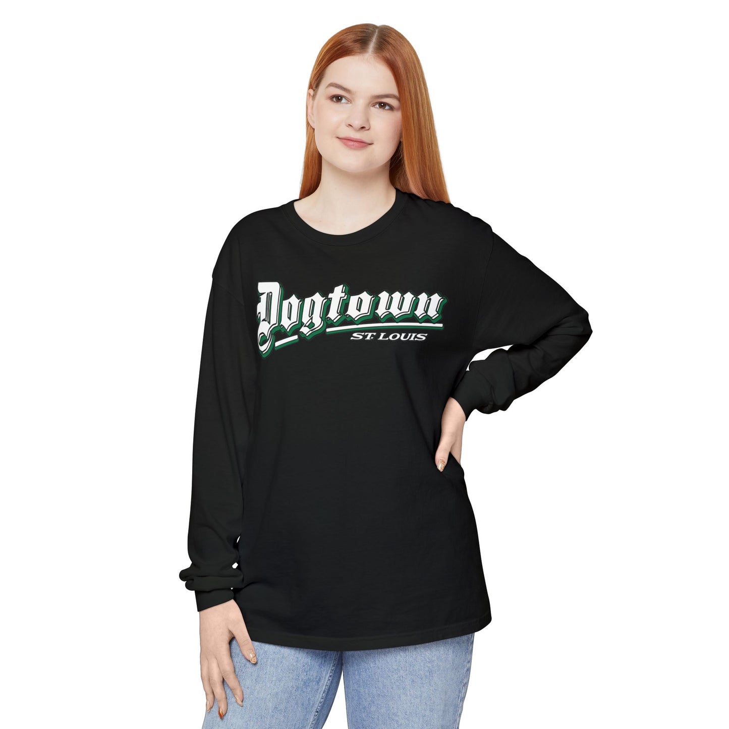 Dogtown Classic Unisex Garment-dyed Long Sleeve T-Shirt