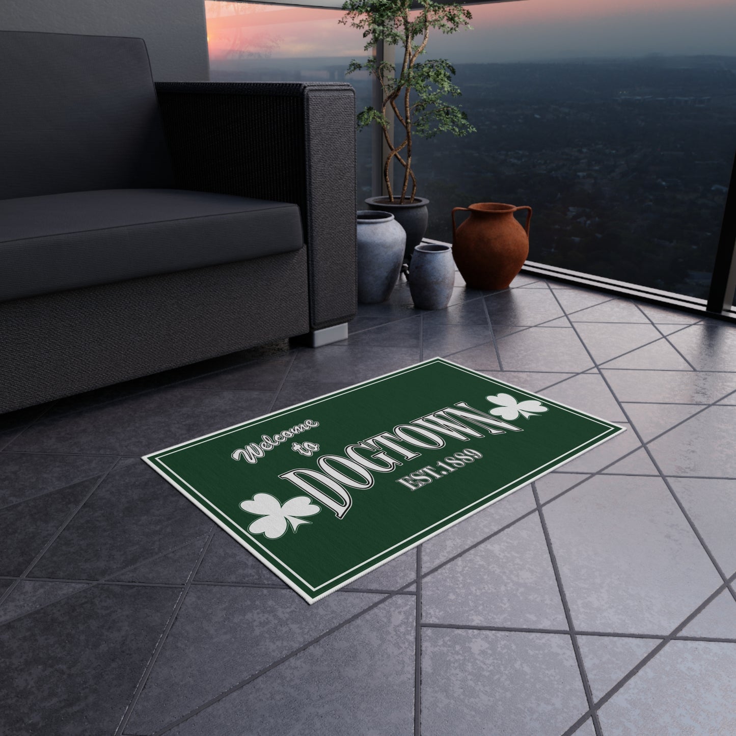 Outdoor Rug - Welcome to Dogtown