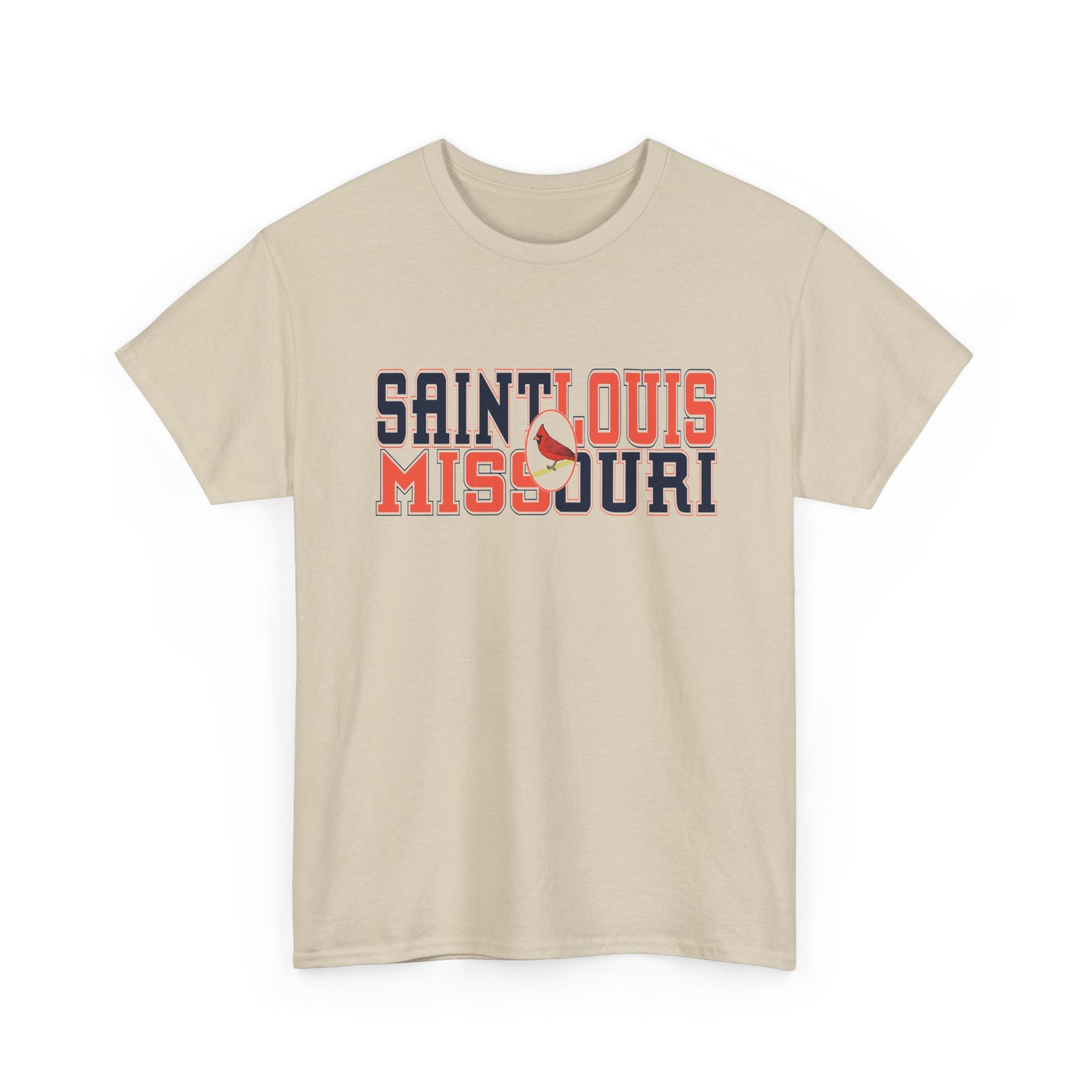 Saint Louis Tee in Red and Blue Lettering