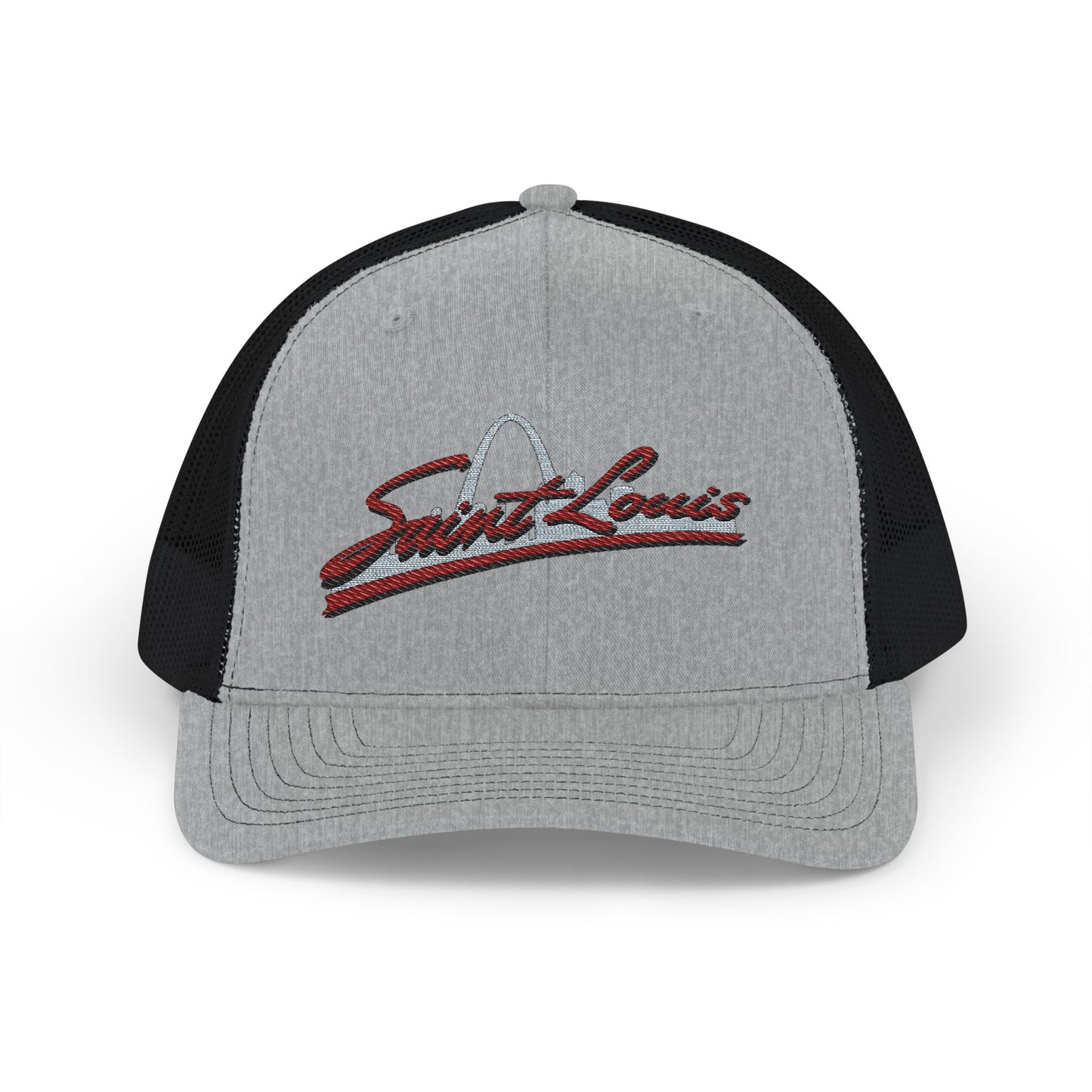 Embroidered Snapback Trucker Cap - Saint Louis Logo