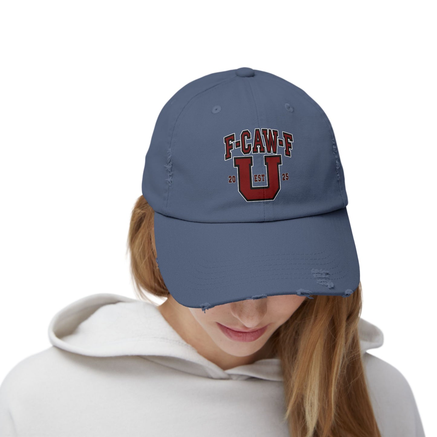 F-CAW-F U Distressed Cap