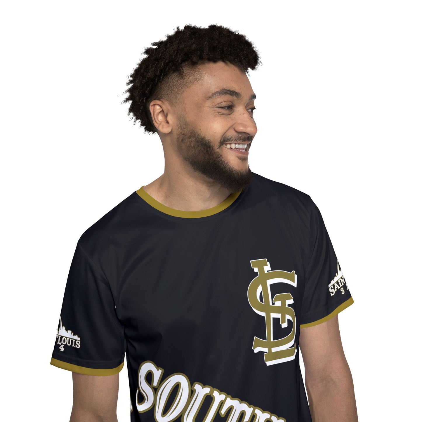 Southside STL All Over Print Sport Jersey (Black)– Gold Skyline Edition