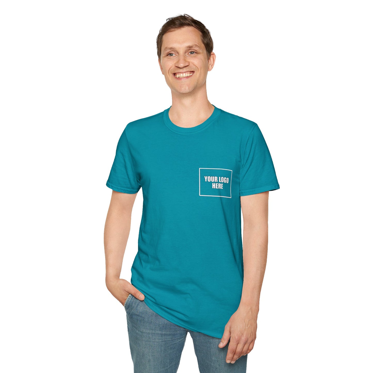 Custom Front Pocket Logo Work T-Shirt