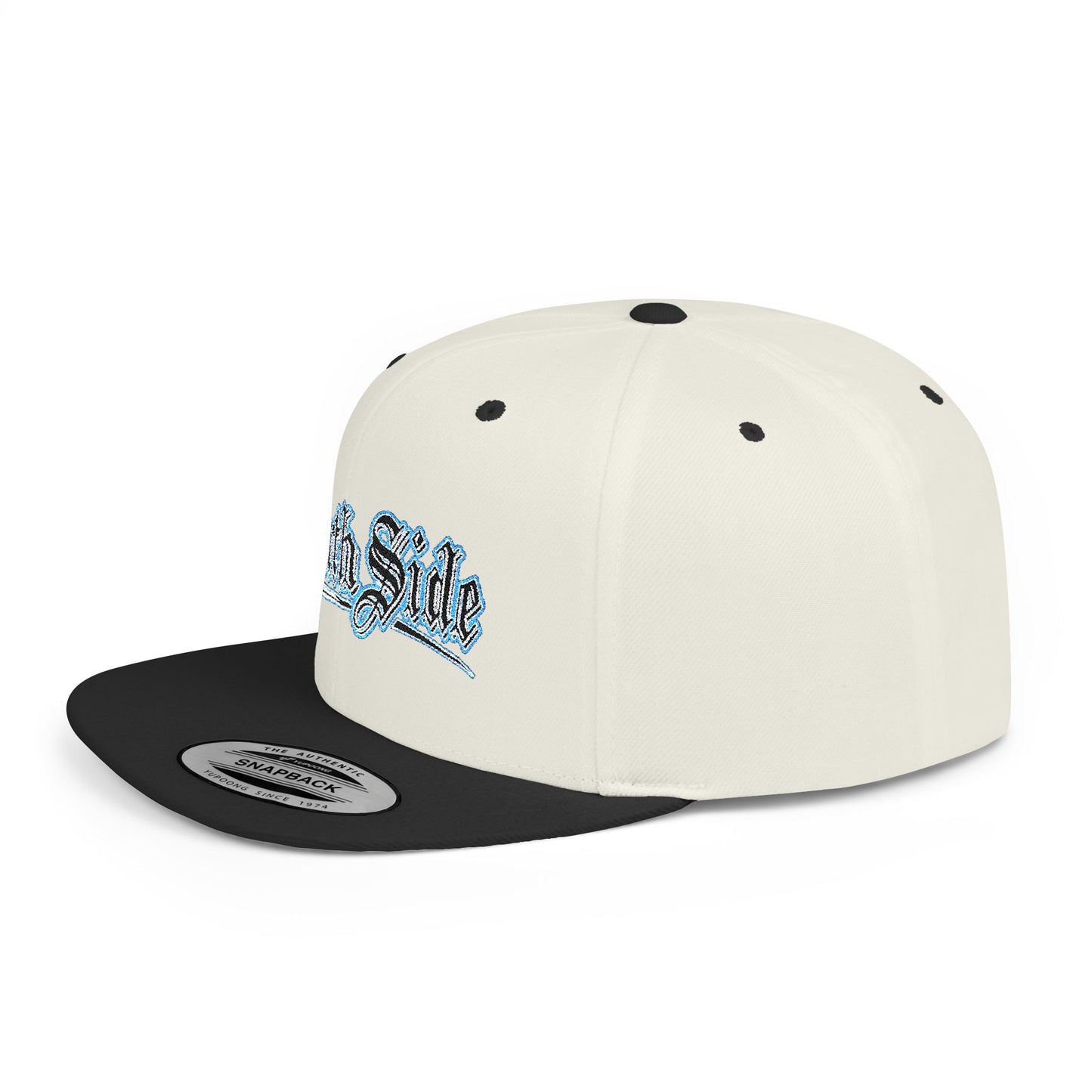 South Side Flat Bill Snapback blue outline