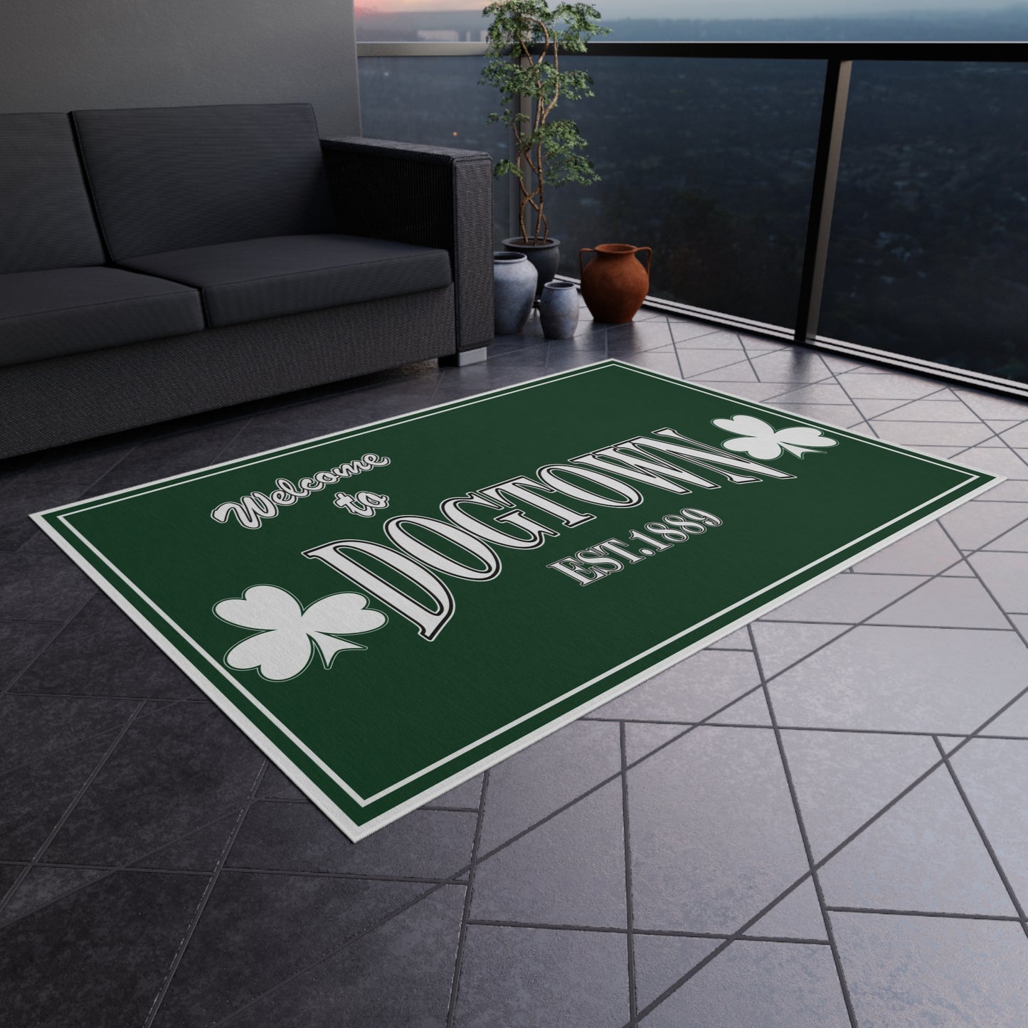 Outdoor Rug - Welcome to Dogtown