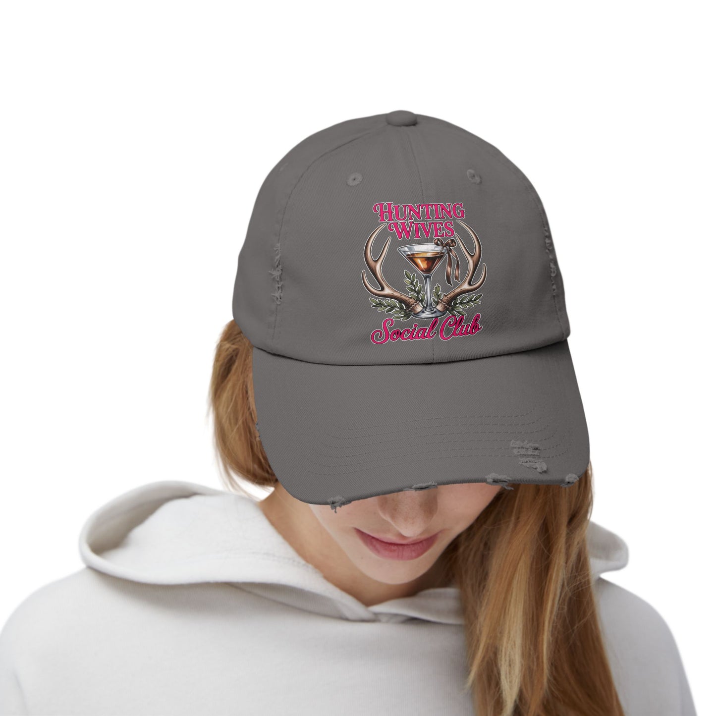 Distressed Cap- Hunting Wives Social Club