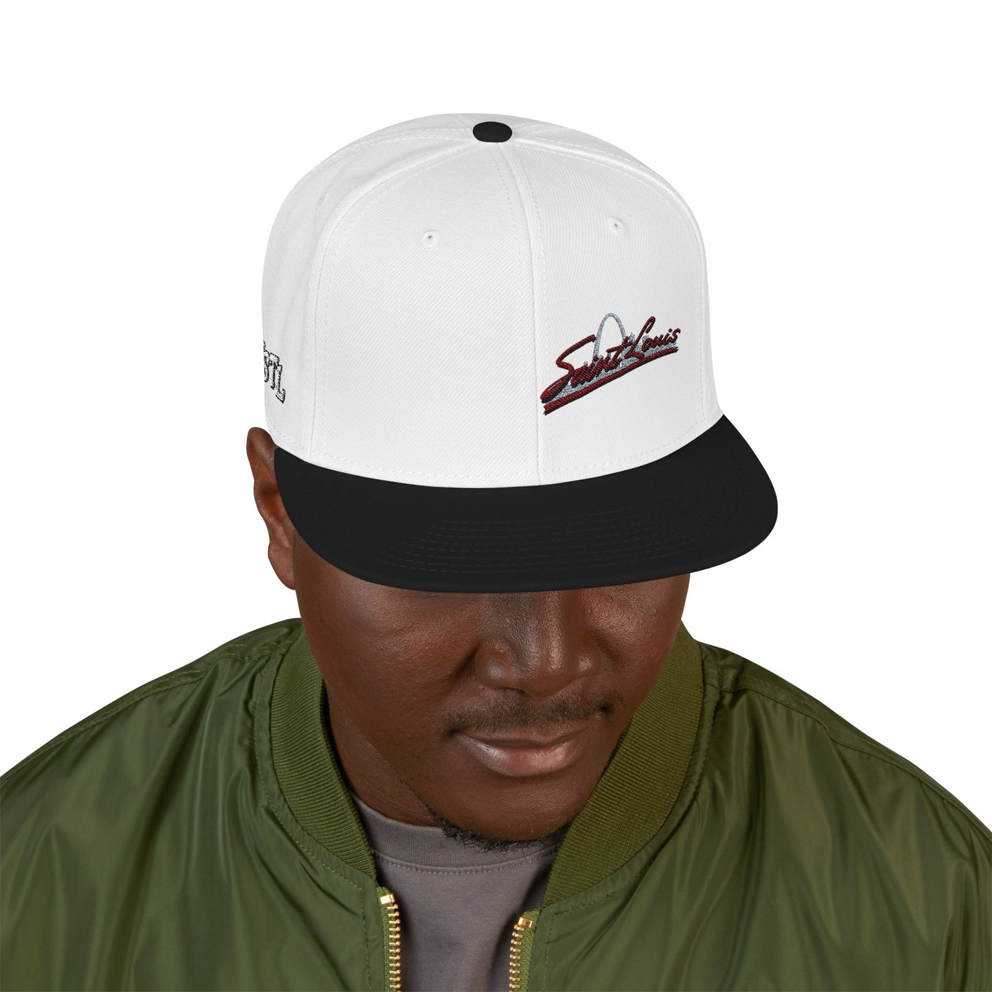 Embroidered Saint Louis Snapback Hat