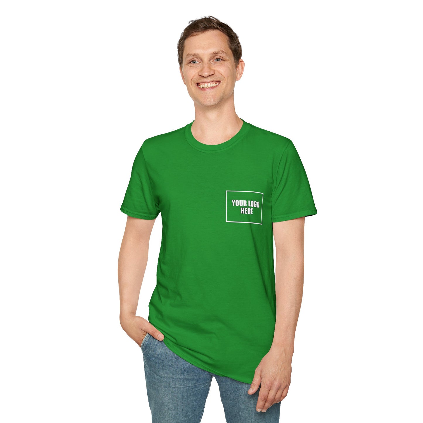 Custom Front Pocket Logo Work T-Shirt