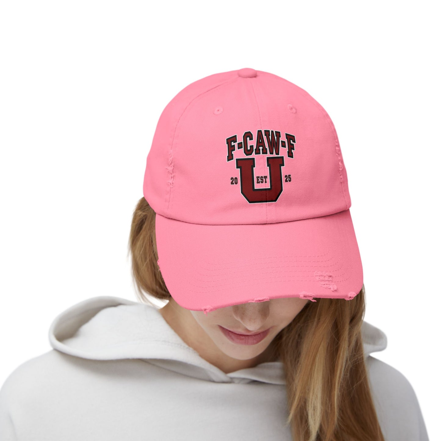 F-CAW-F U Distressed Cap