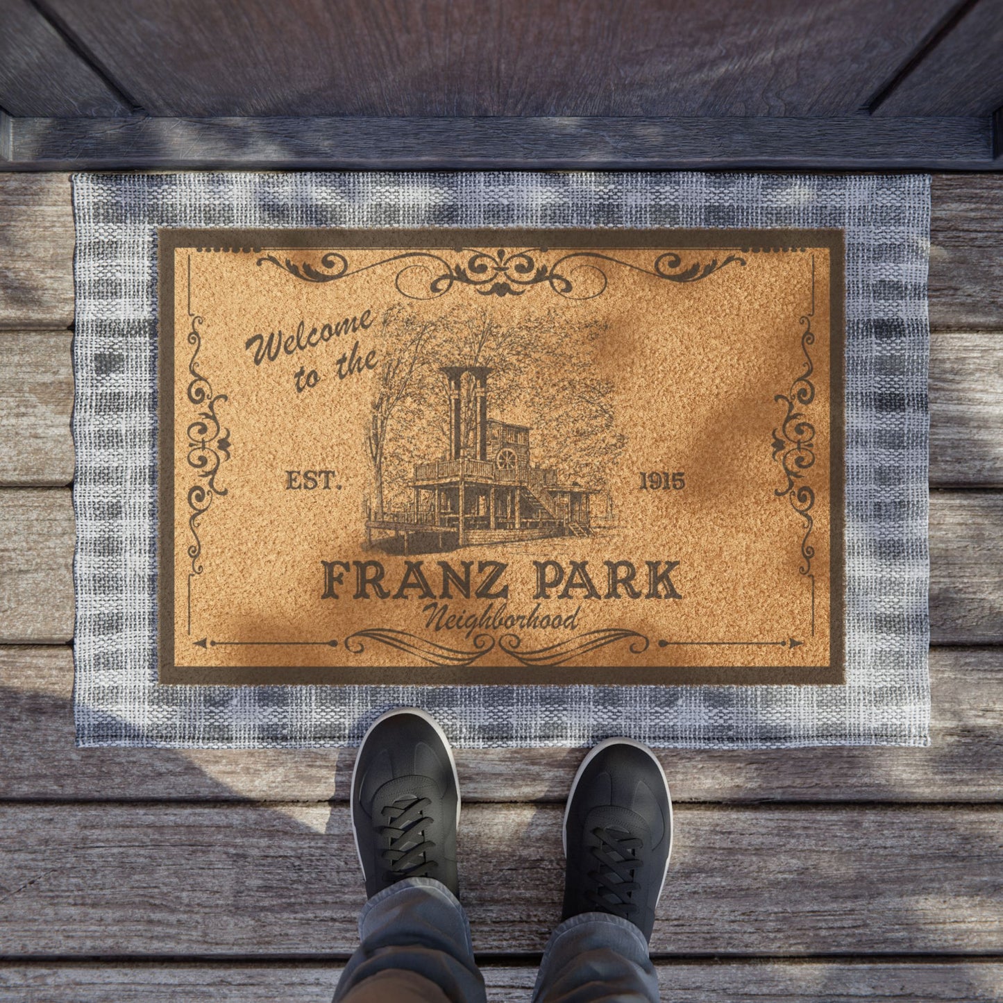 Personalized Welcome Doormat — "Franz Park Neighborhood" Printify