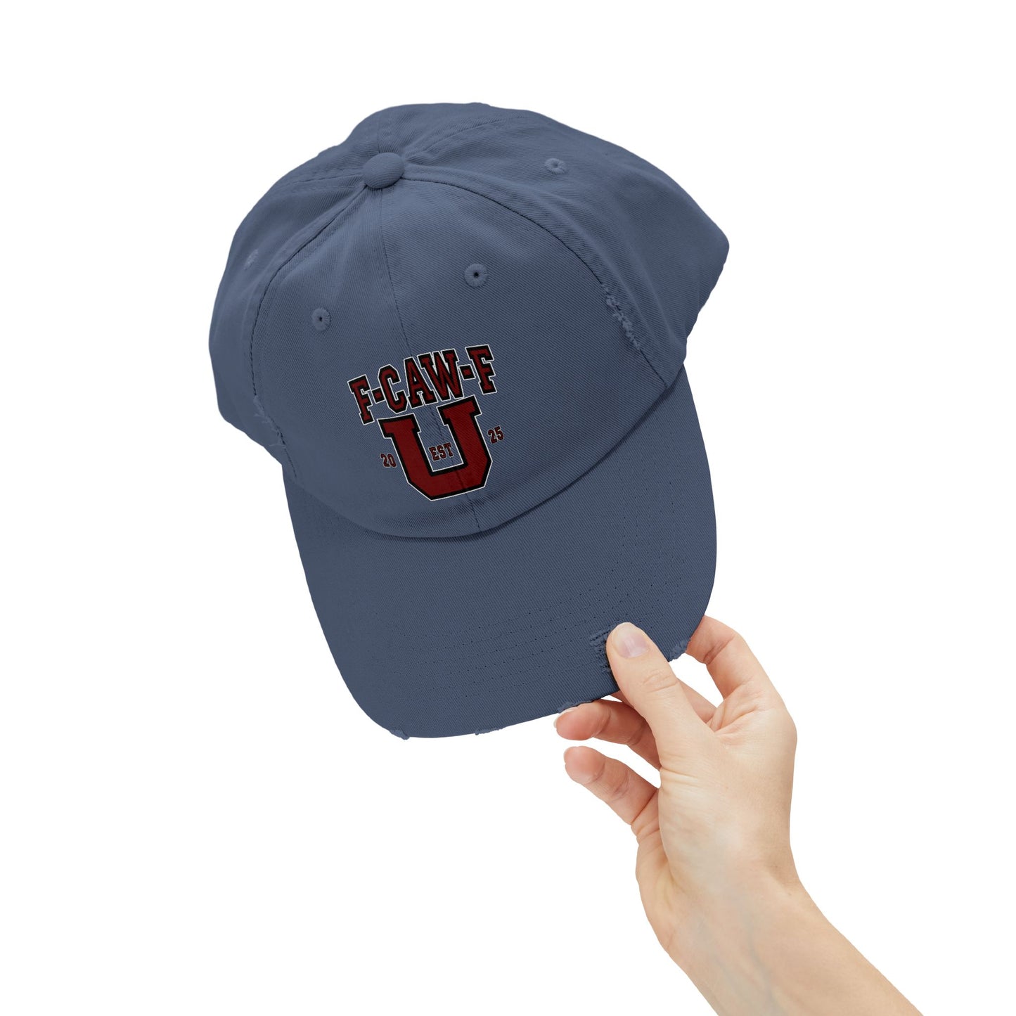 F-CAW-F U Distressed Cap