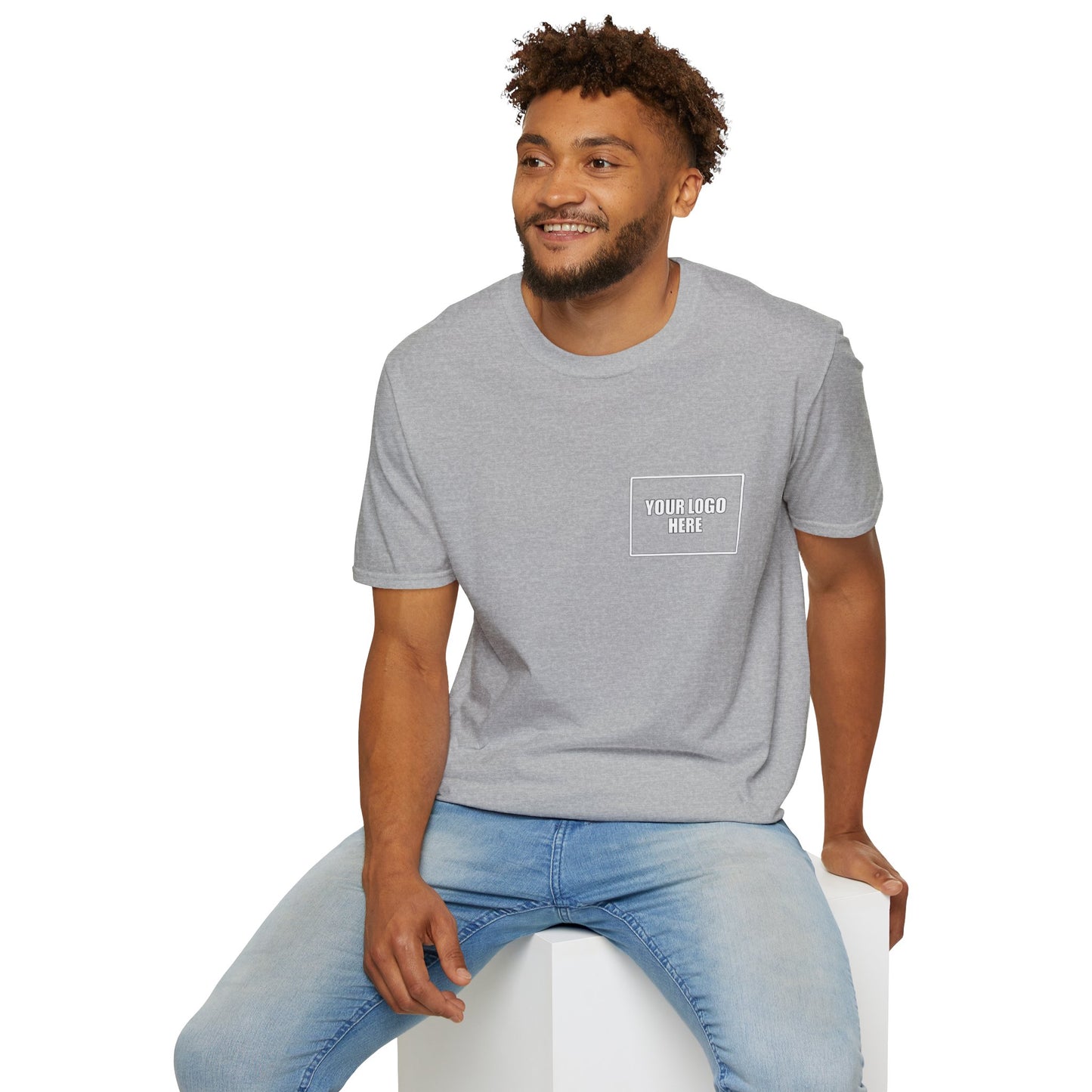 Custom Front Pocket Logo Work T-Shirt