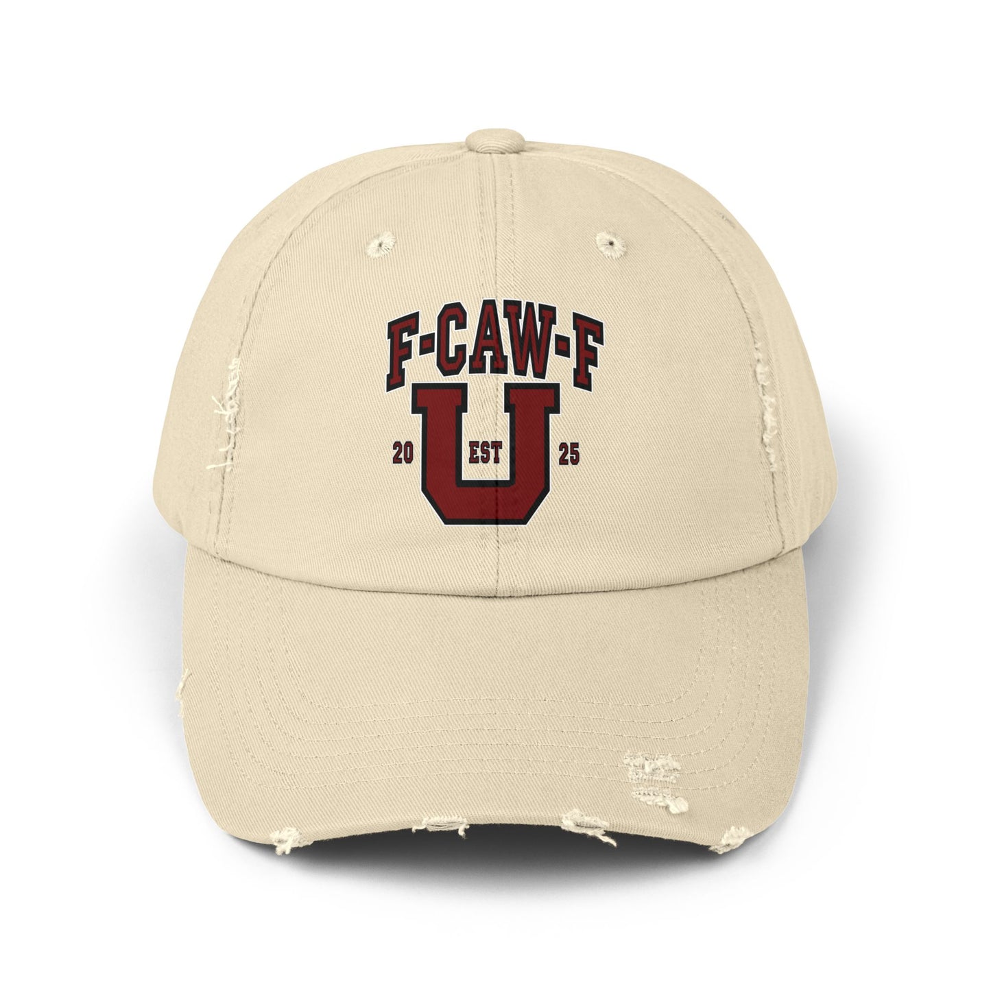 F-CAW-F U Distressed Cap