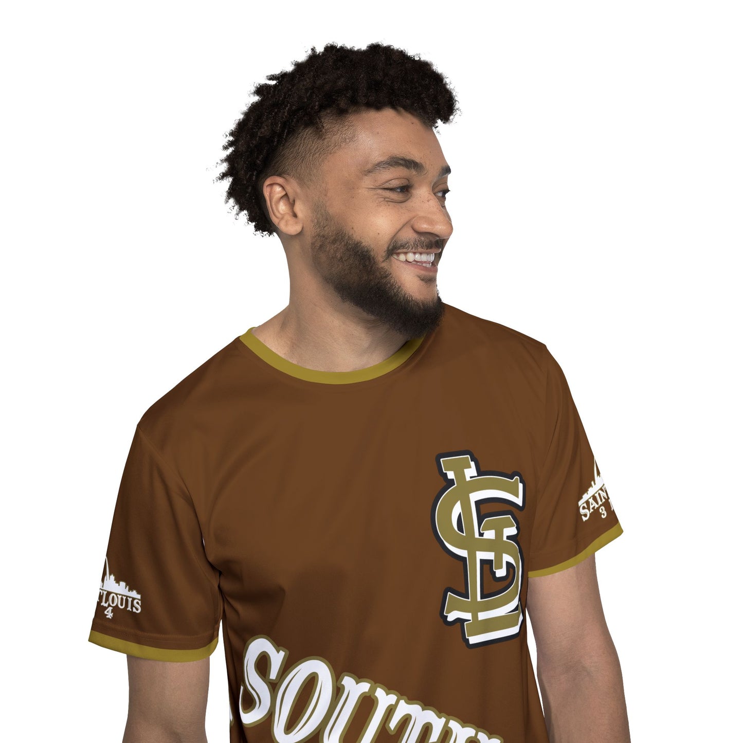 Southside STL All Over Print Sport Jersey(Brown) – Gold Skyline Edition