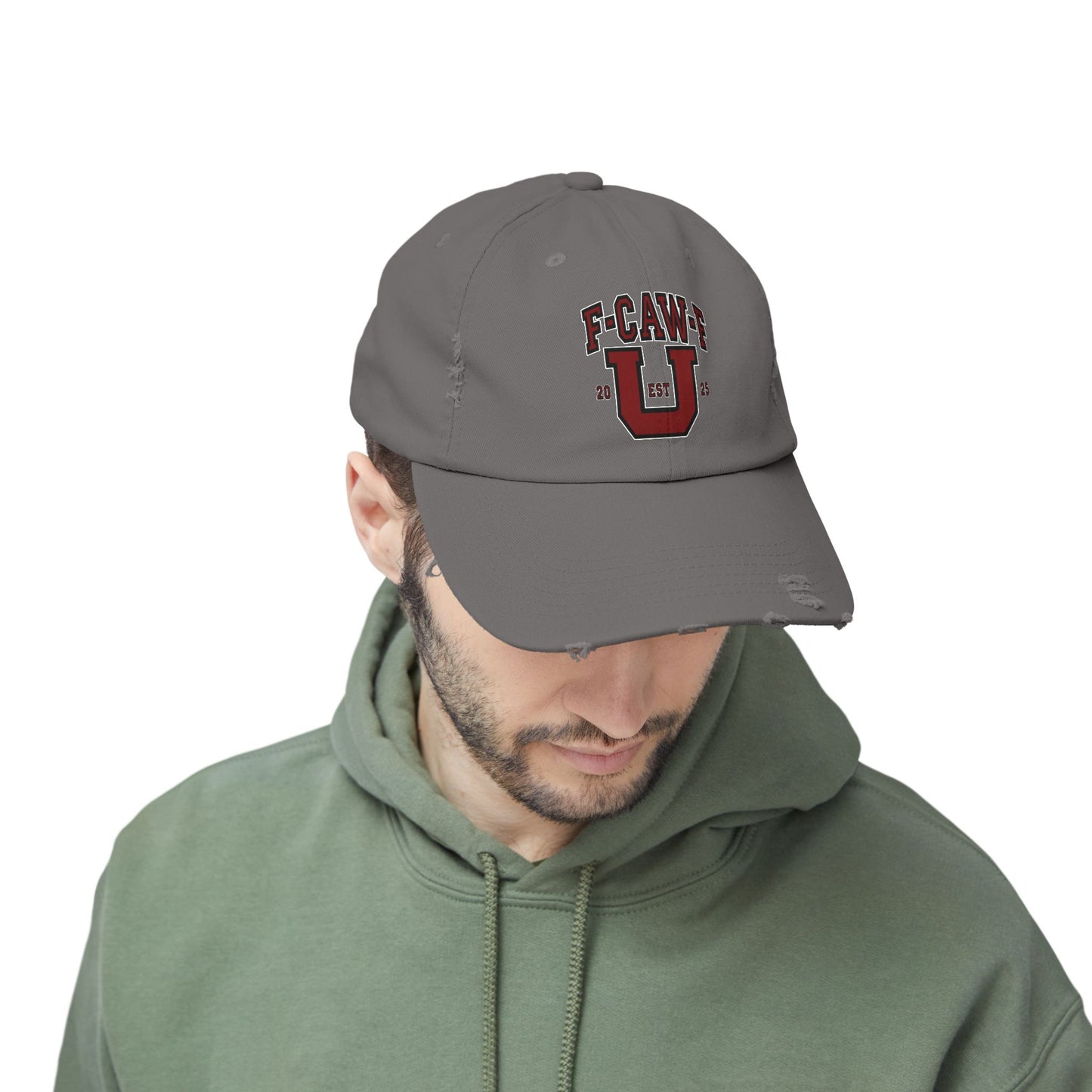 F-CAW-F U Distressed Cap