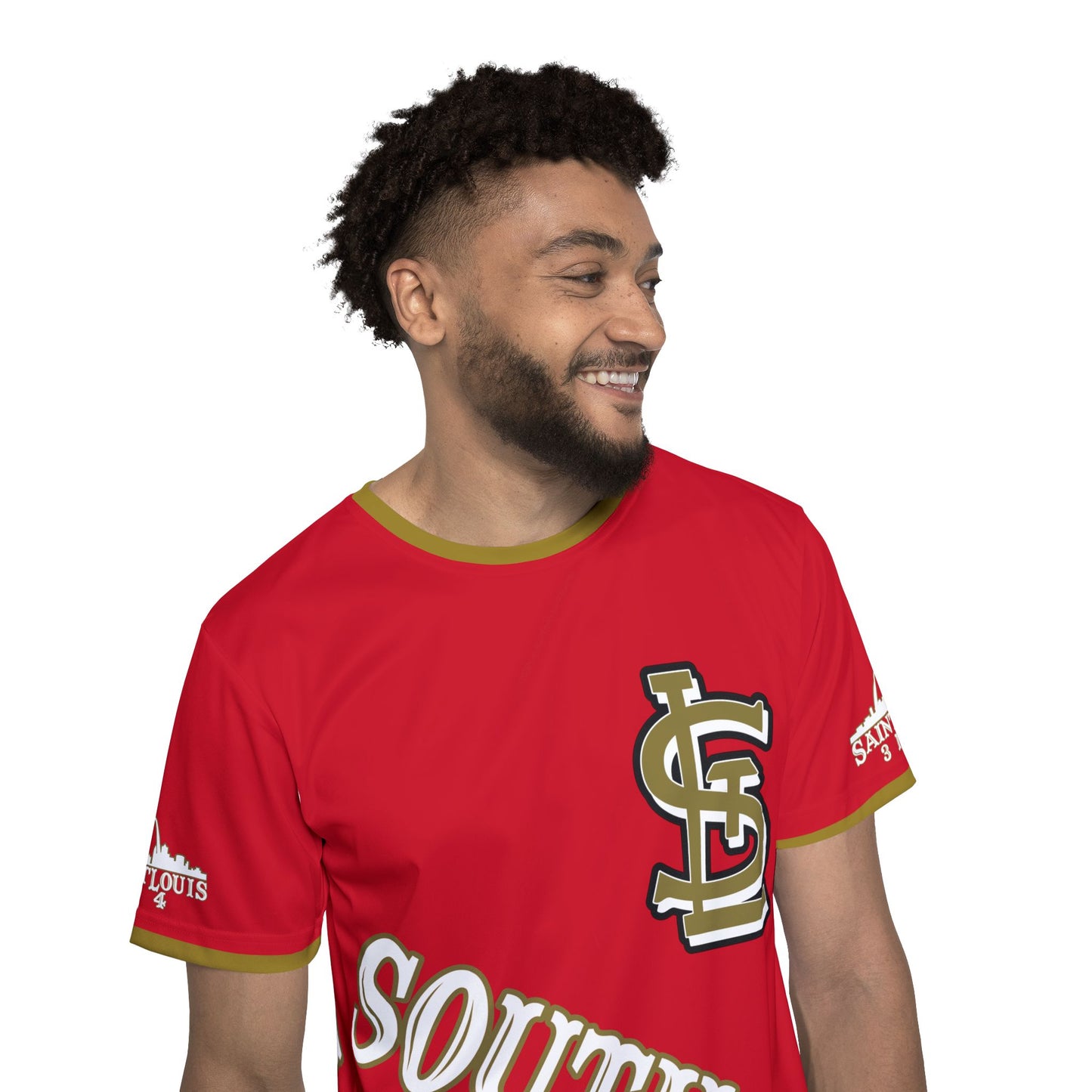 Southside STL All Over Print Sport Jersey (Red)– Gold Skyline Edition