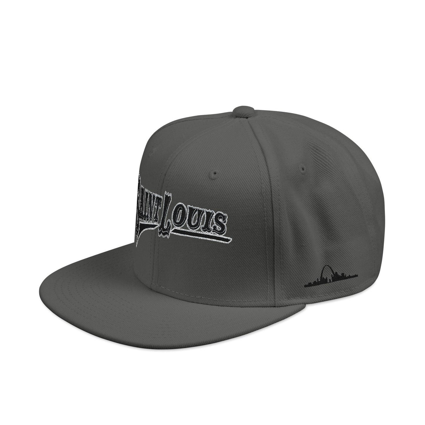 Saint Louis Flat Bill Snapback Cap with Skyline sides