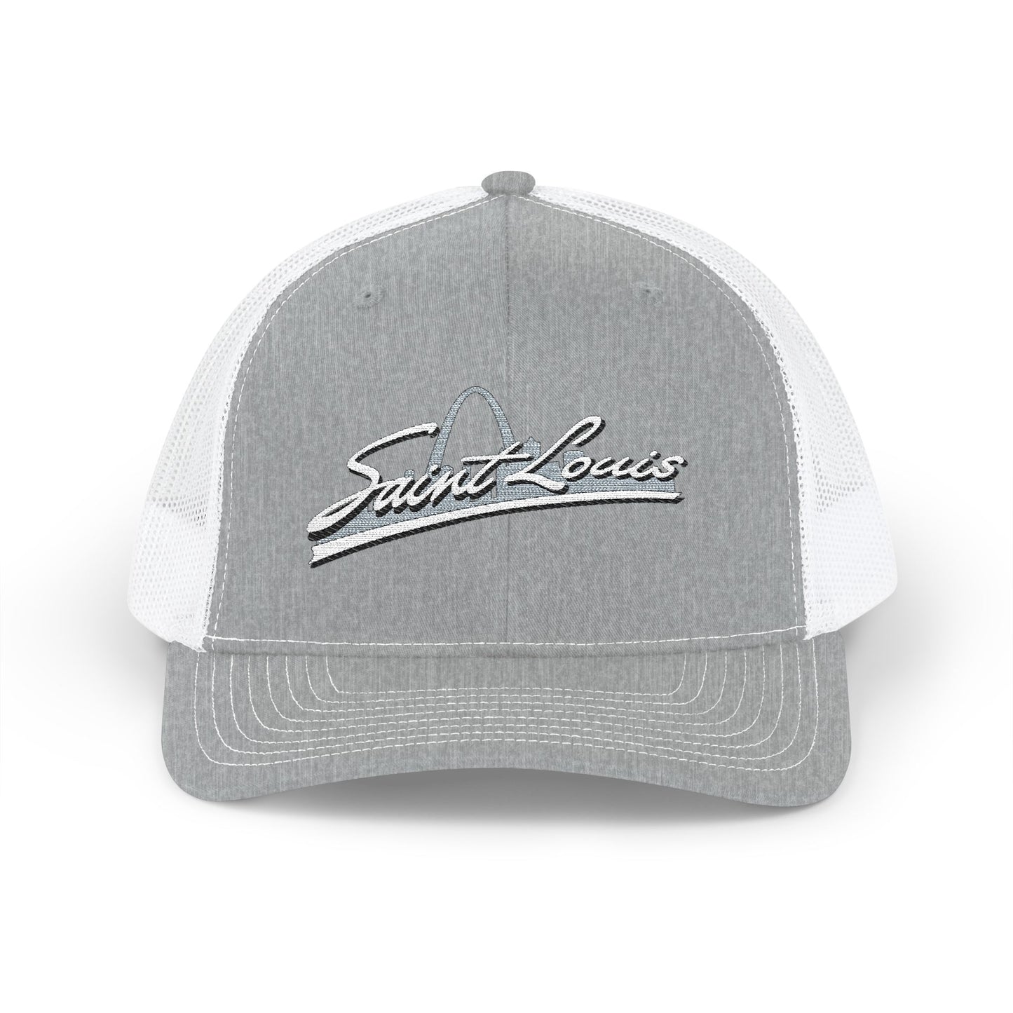 Embroidered Snapback Trucker Cap - Saint Louis Logo