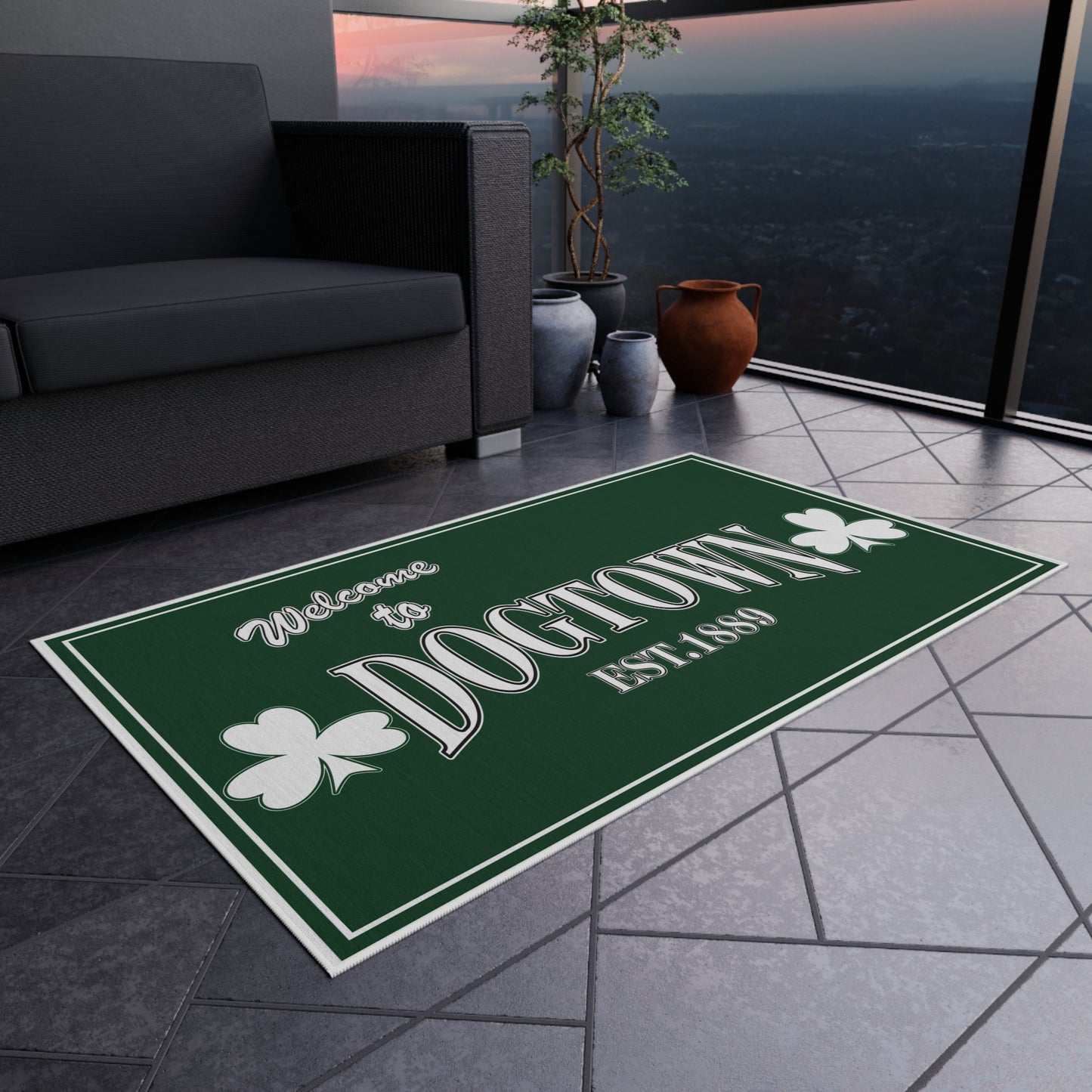 Outdoor Rug - Welcome to Dogtown