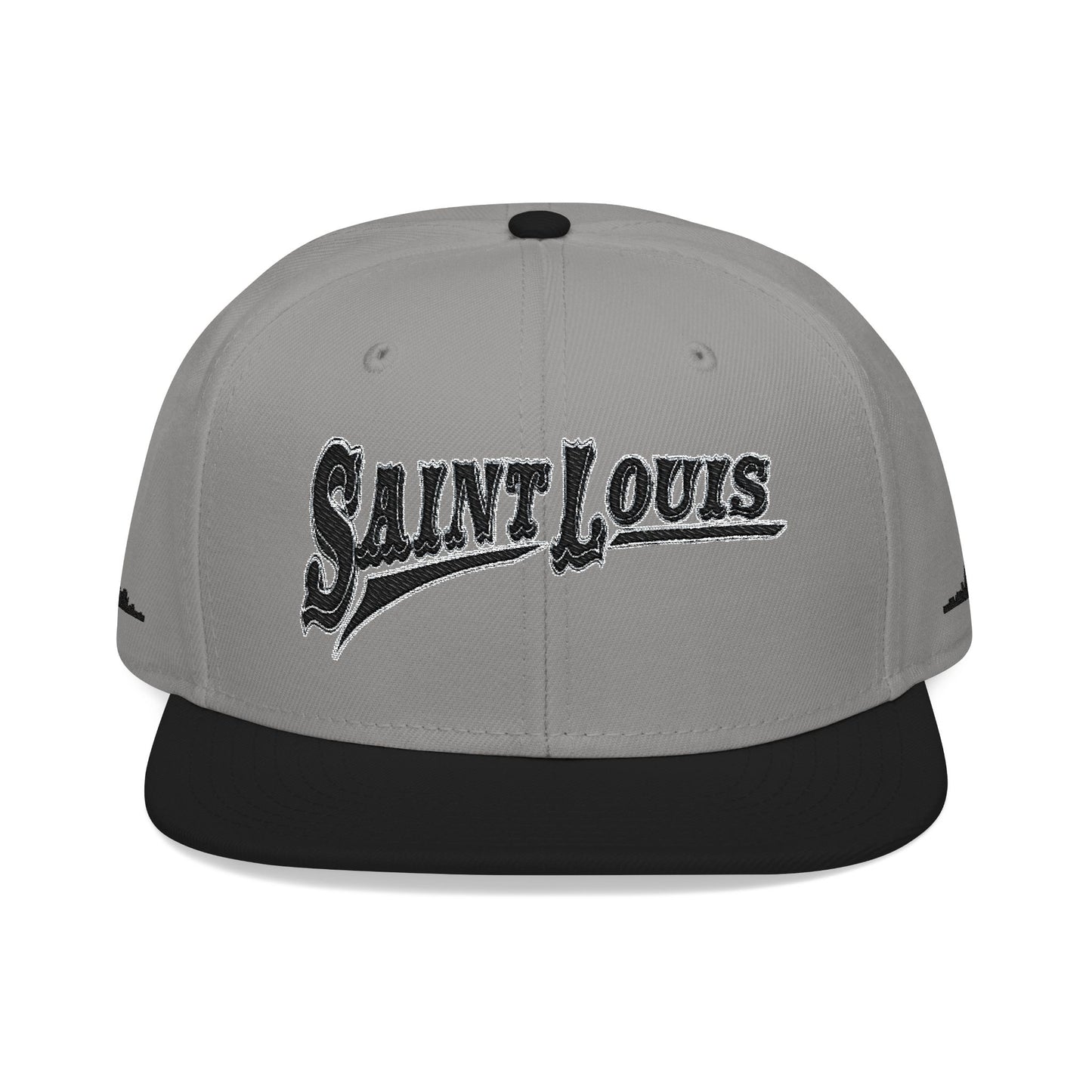Saint Louis Flat Bill Snapback Cap with Skyline sides