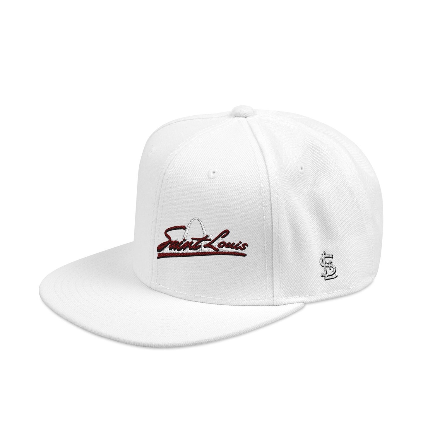Snapback Hat - Saint Louis Embroidered - The Hill Neighborhood Edition - Red Lettering