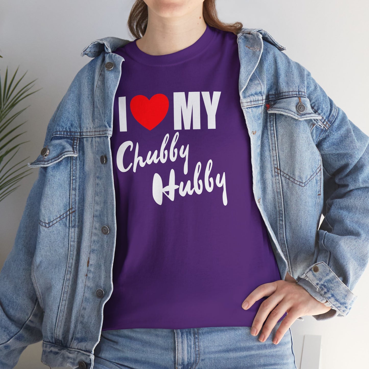 I Love My Chubby Hubby T-Shirt — Cute Couples Valentine Tee