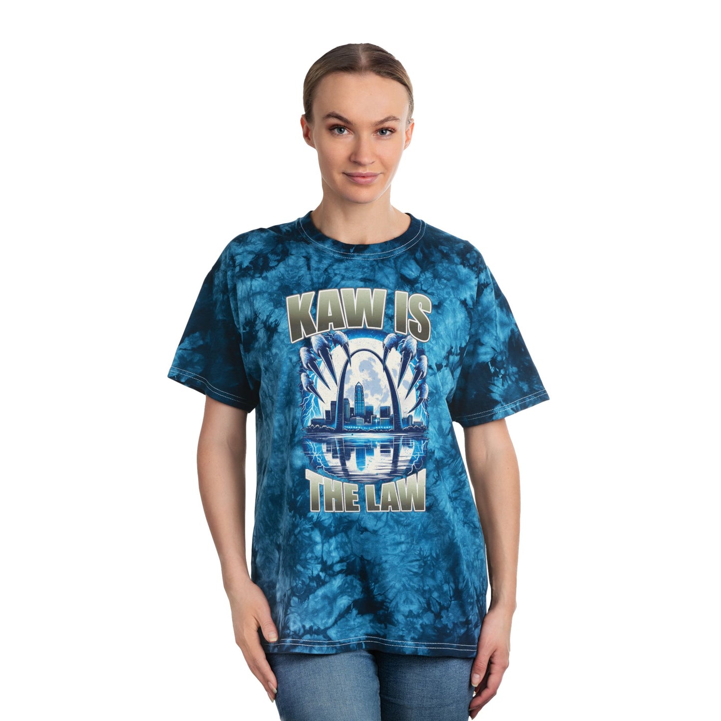 Kaw Is The Law Tie-Dye Tee, Crystal
