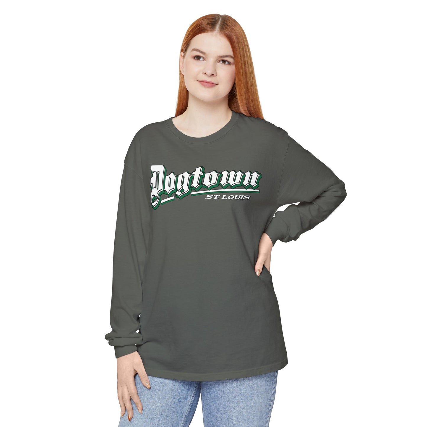 Dogtown Classic Unisex Garment-dyed Long Sleeve T-Shirt
