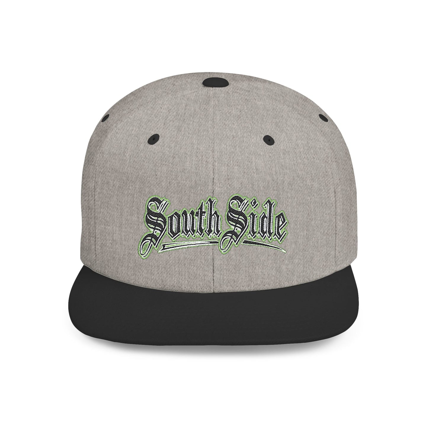 South Side Flat Bill Snapback Green outline