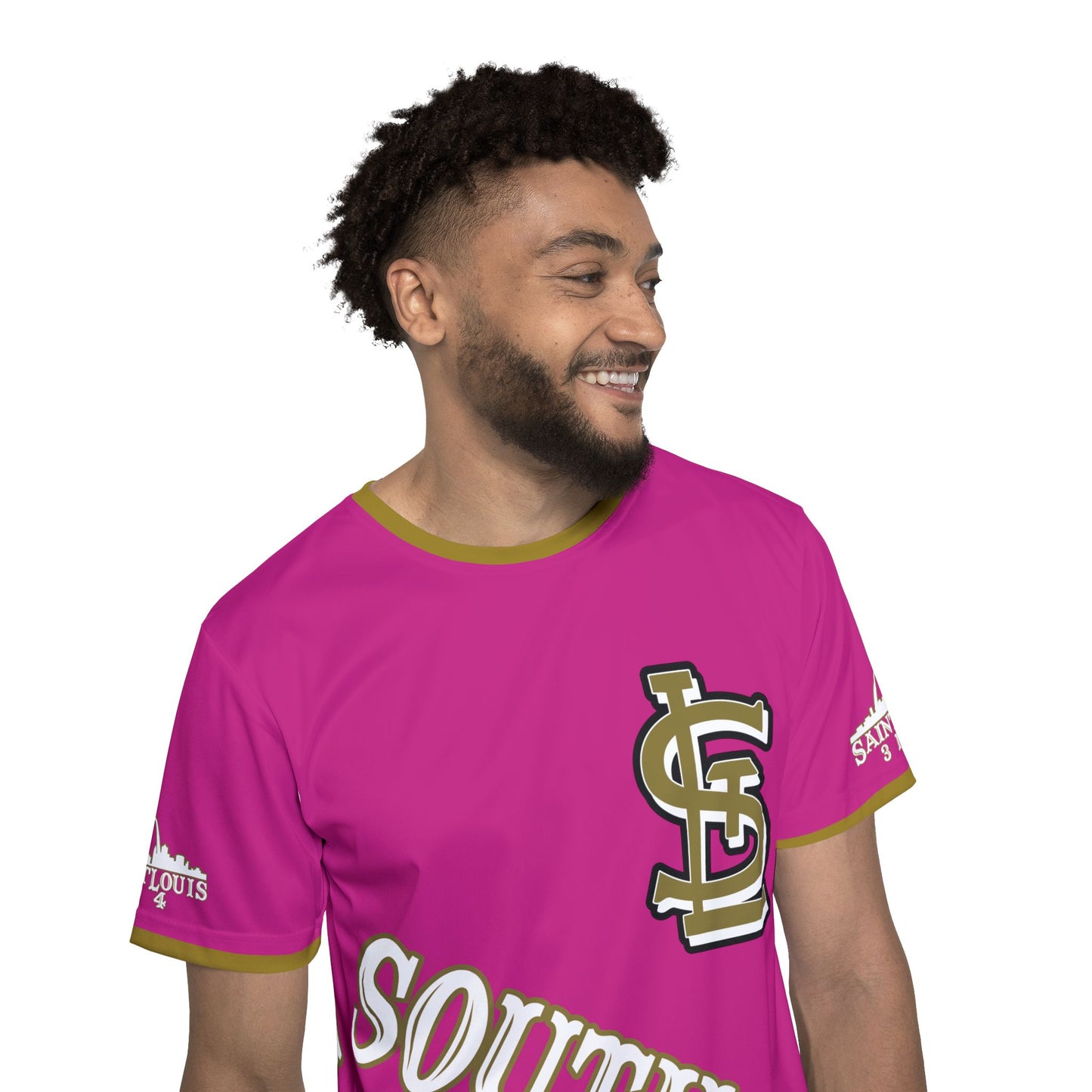 Southside STL All Over Print Sport Jersey (Pink)– Gold Skyline Edition
