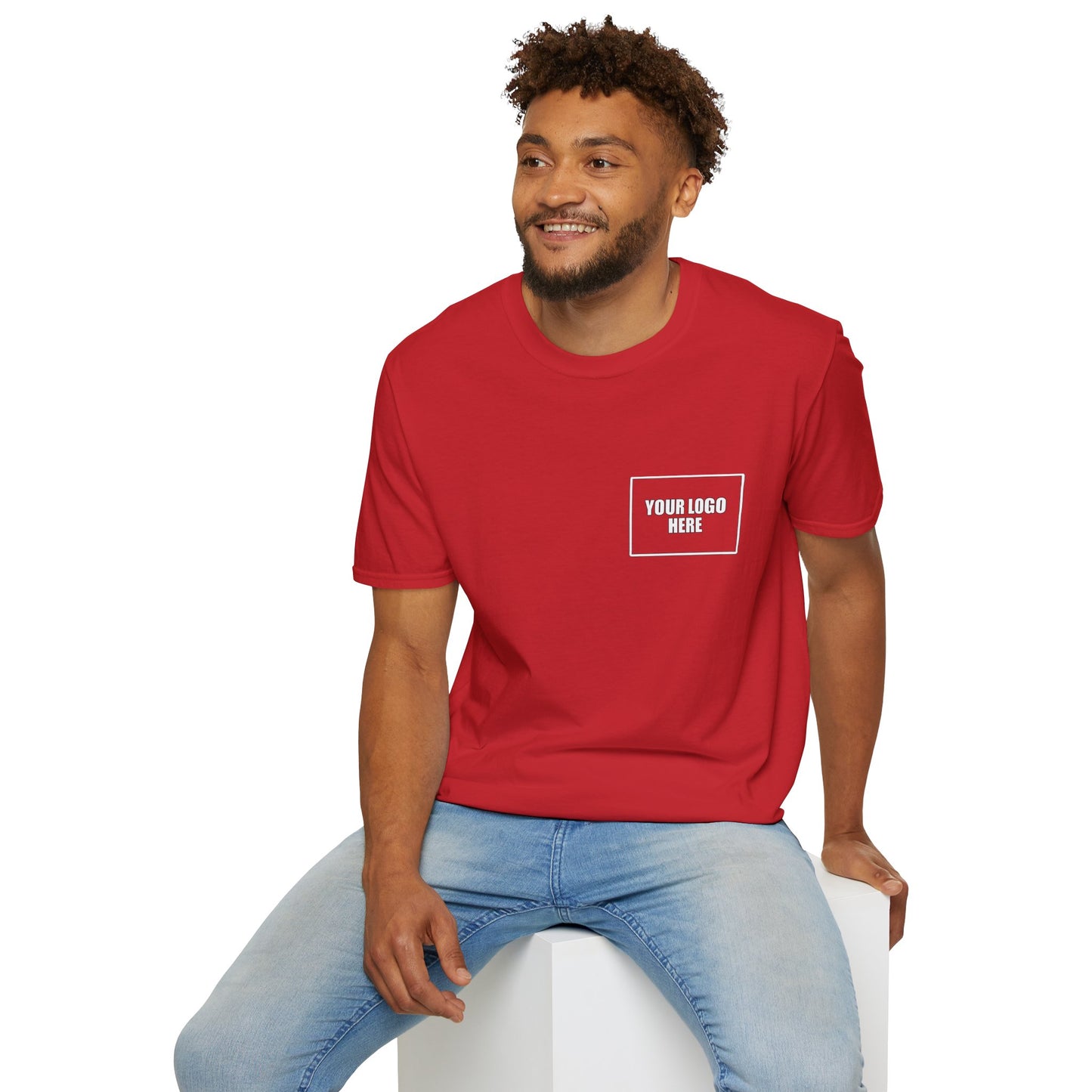 Custom Front Pocket Logo Work T-Shirt