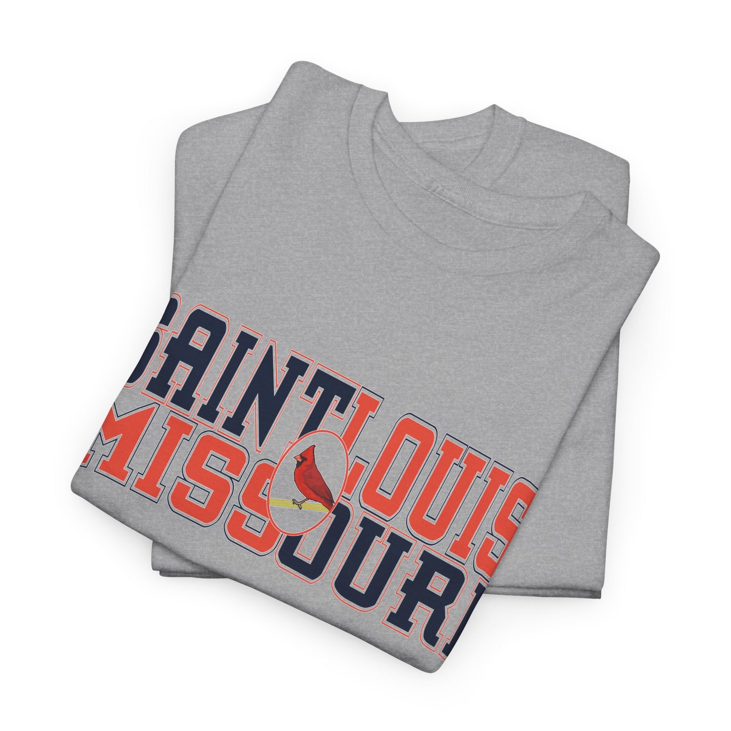 Saint Louis Tee in Red and Blue Lettering