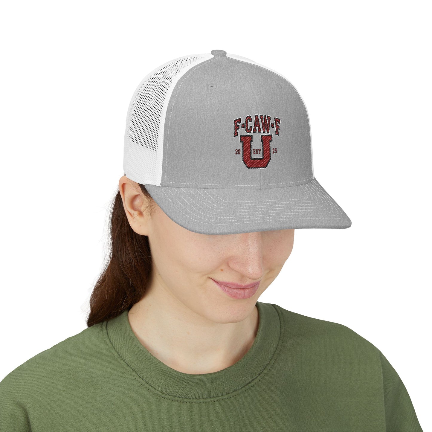F-CAW-F U Snapback Trucker Cap (Embroidery)