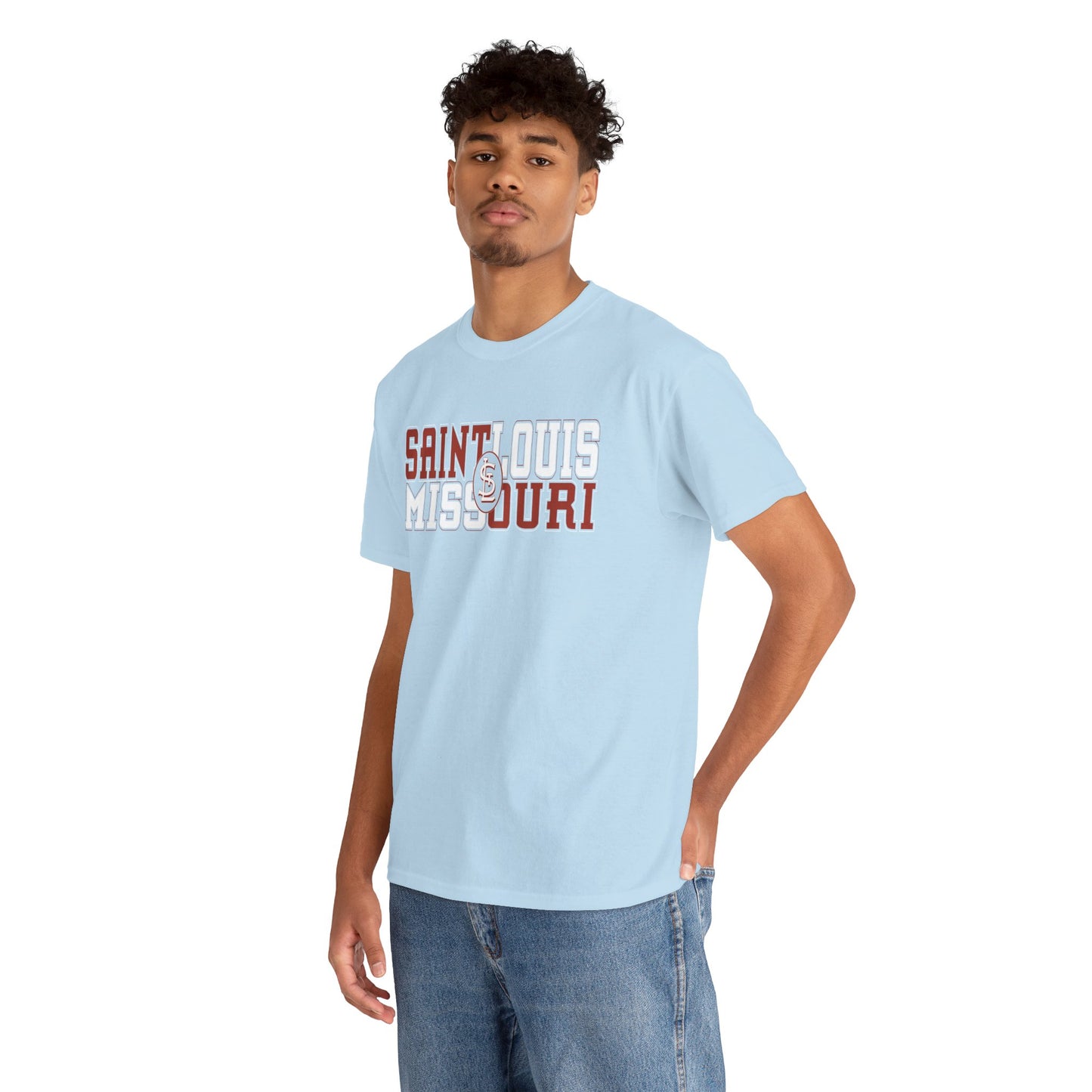 St Louis Missouri Unisex Tee in Red & White