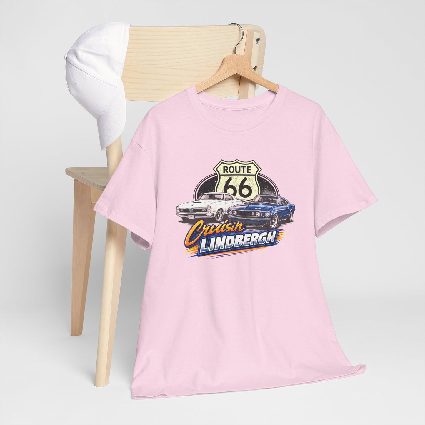 Route 66 Cruiser Tee — Classic Car "Cruising Lindbergh" T-Shirt