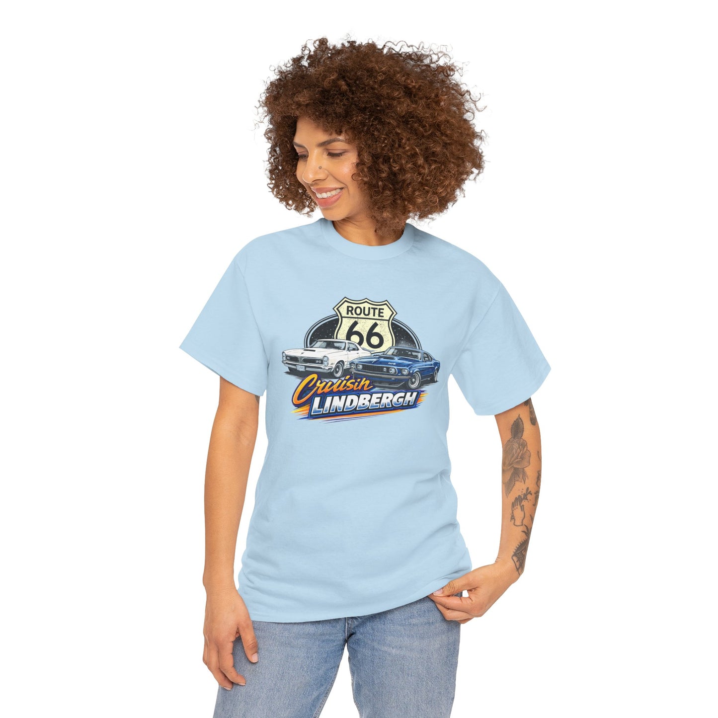 Route 66 Cruiser Tee — Classic Car "Cruising Lindbergh" T-Shirt