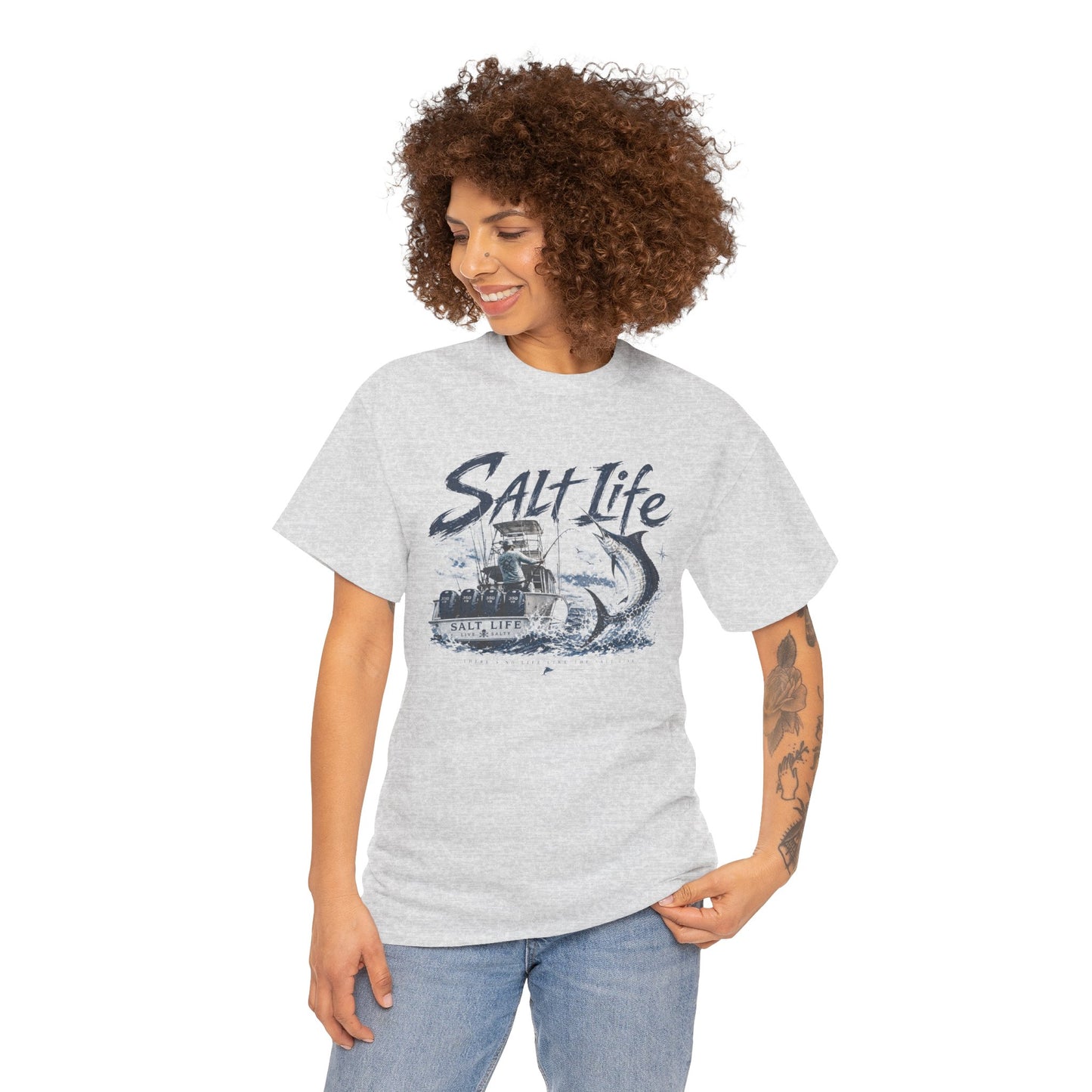 Salt Life Fishing Boat Graphic Tee – Coastal Ocean Lover T‑Shirt