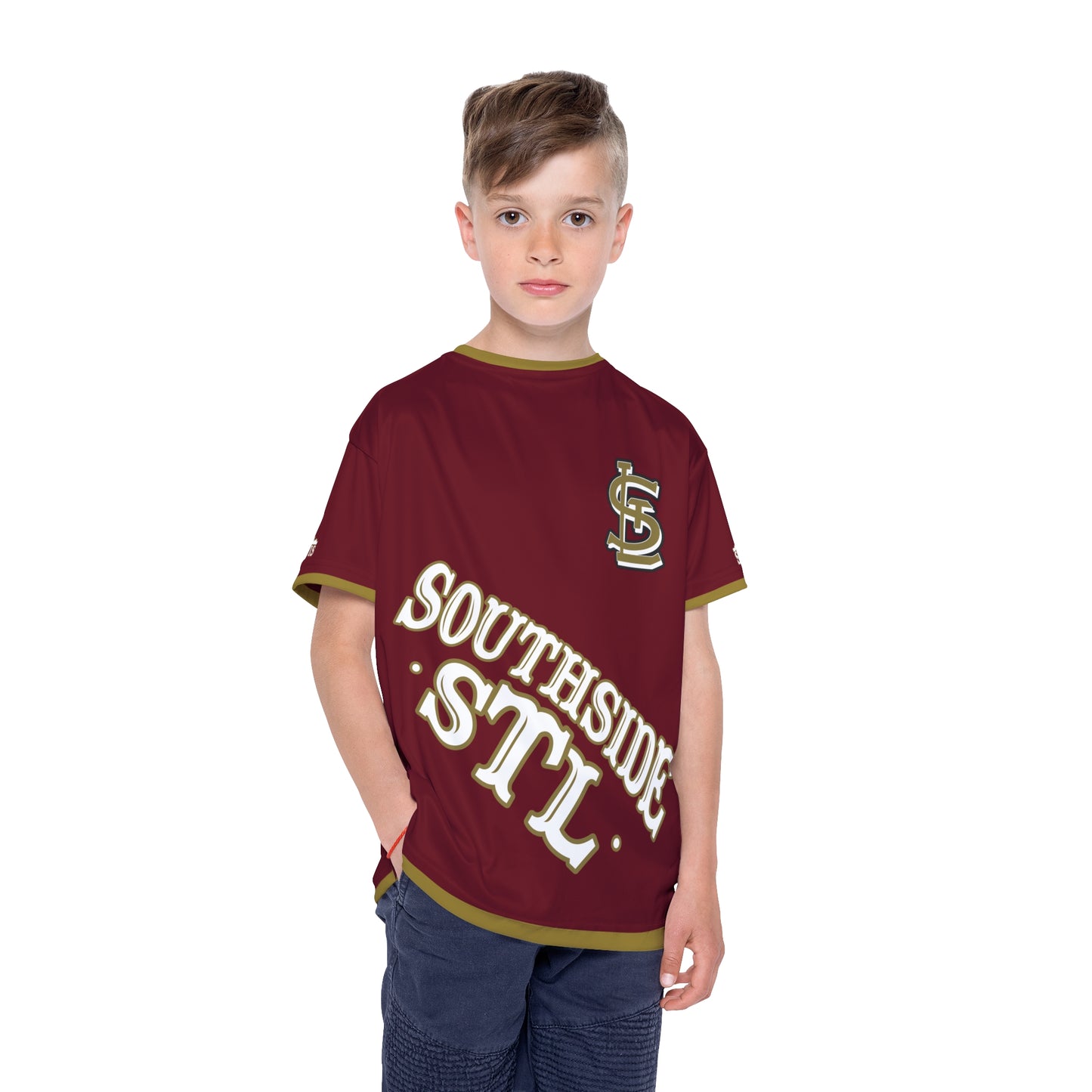 Copy of Southside STL All Over Print Sport Jersey (Burgundy)– Gold Skyline Edition