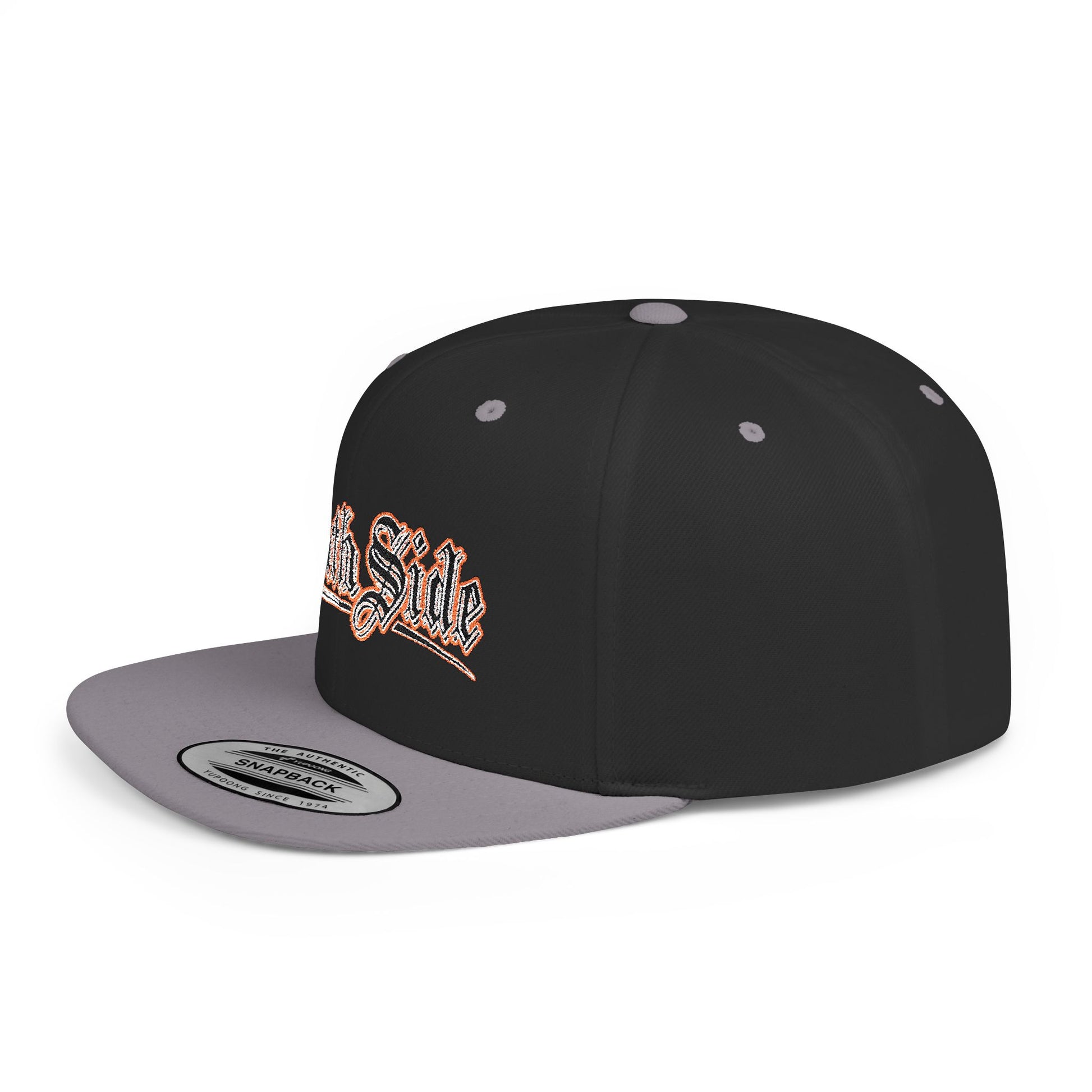South Side Flat Bill Snapback Dark orange Printify