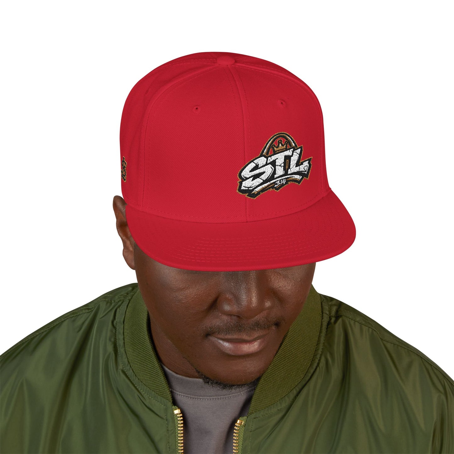 STL Embroidered Snapback Hat — St. Louis Retro Logo Cap