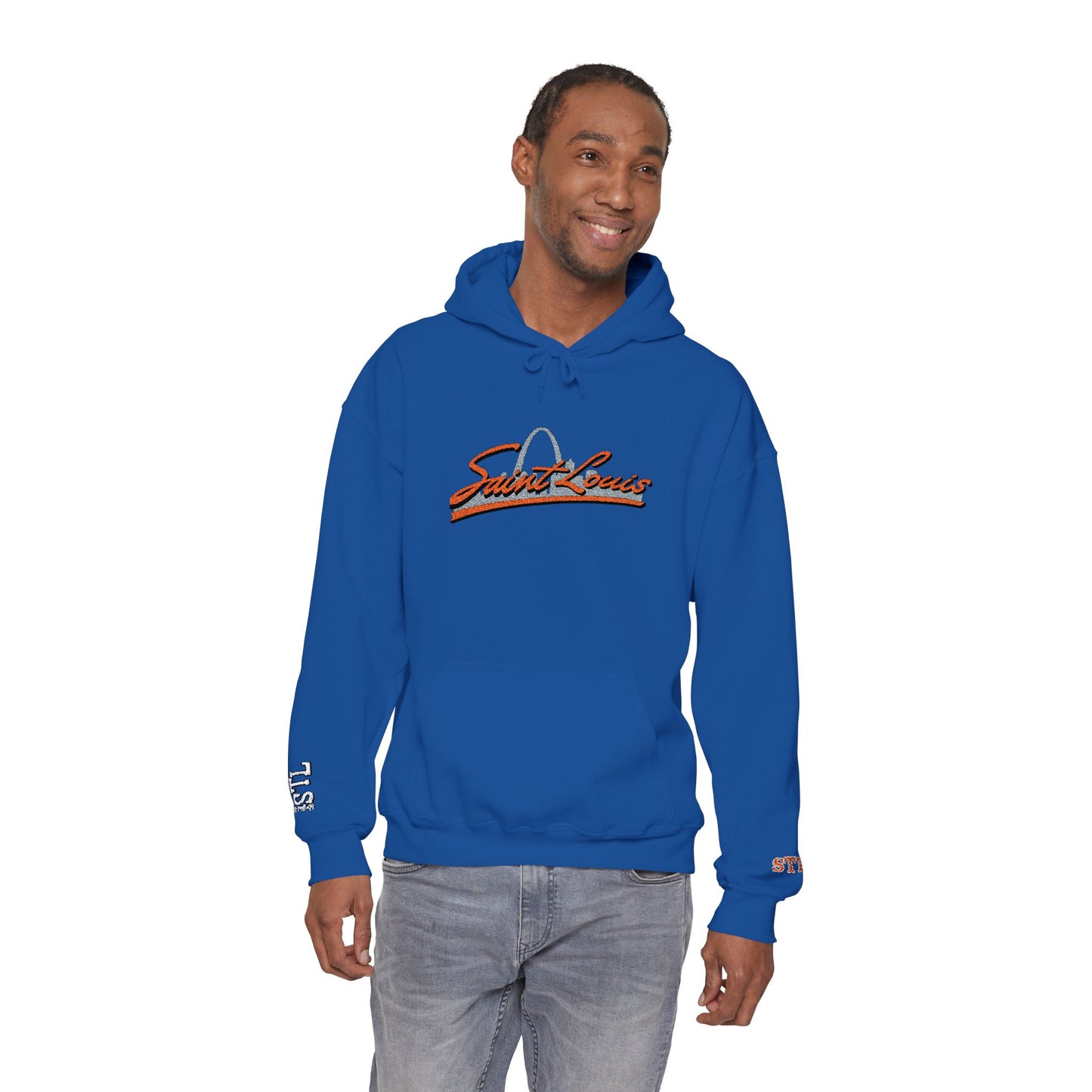 Saint Louis Embroidered Hoodie — Classic City Logo Sweatshirt