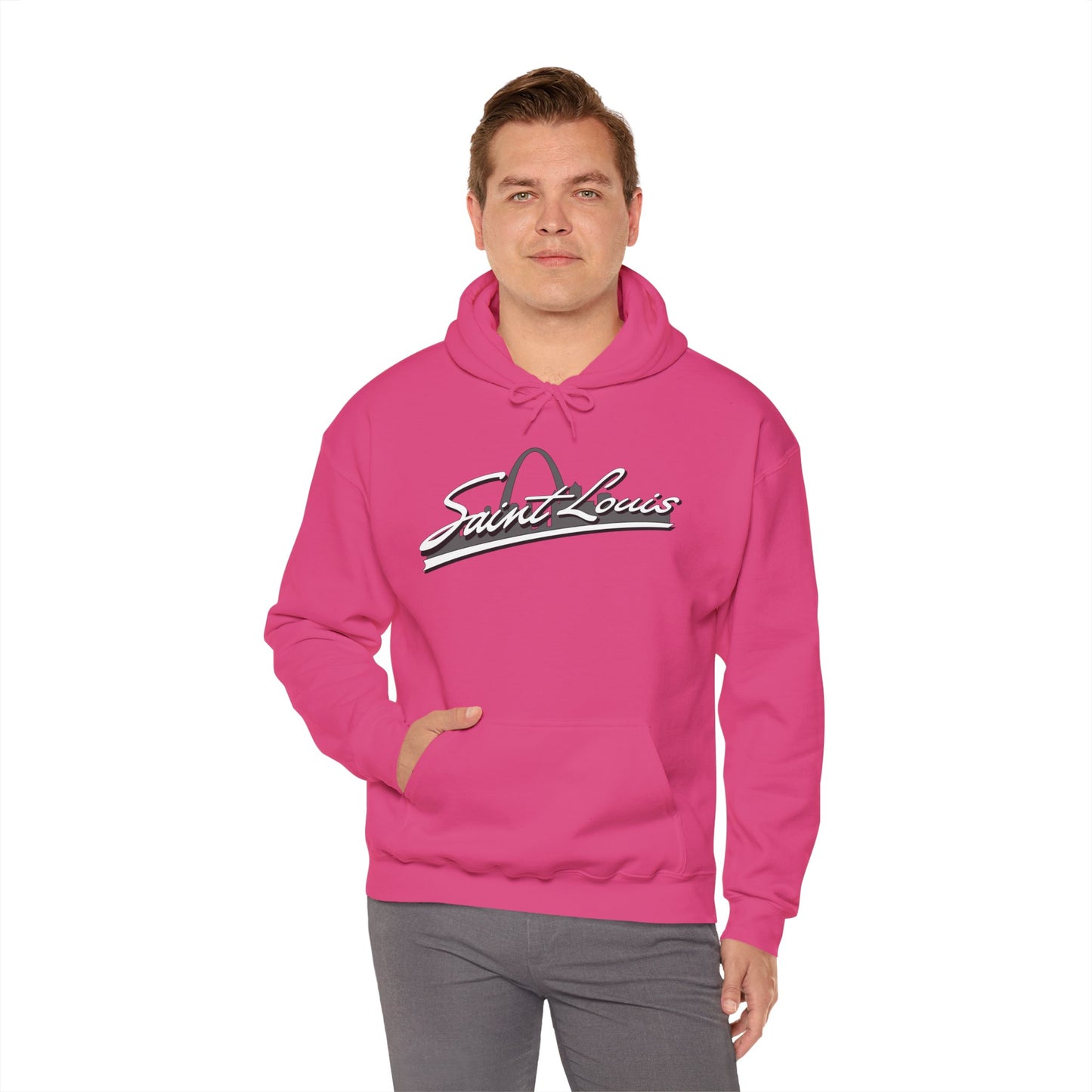 Saint Louis Graphic Hooded Sweatshirt Printify